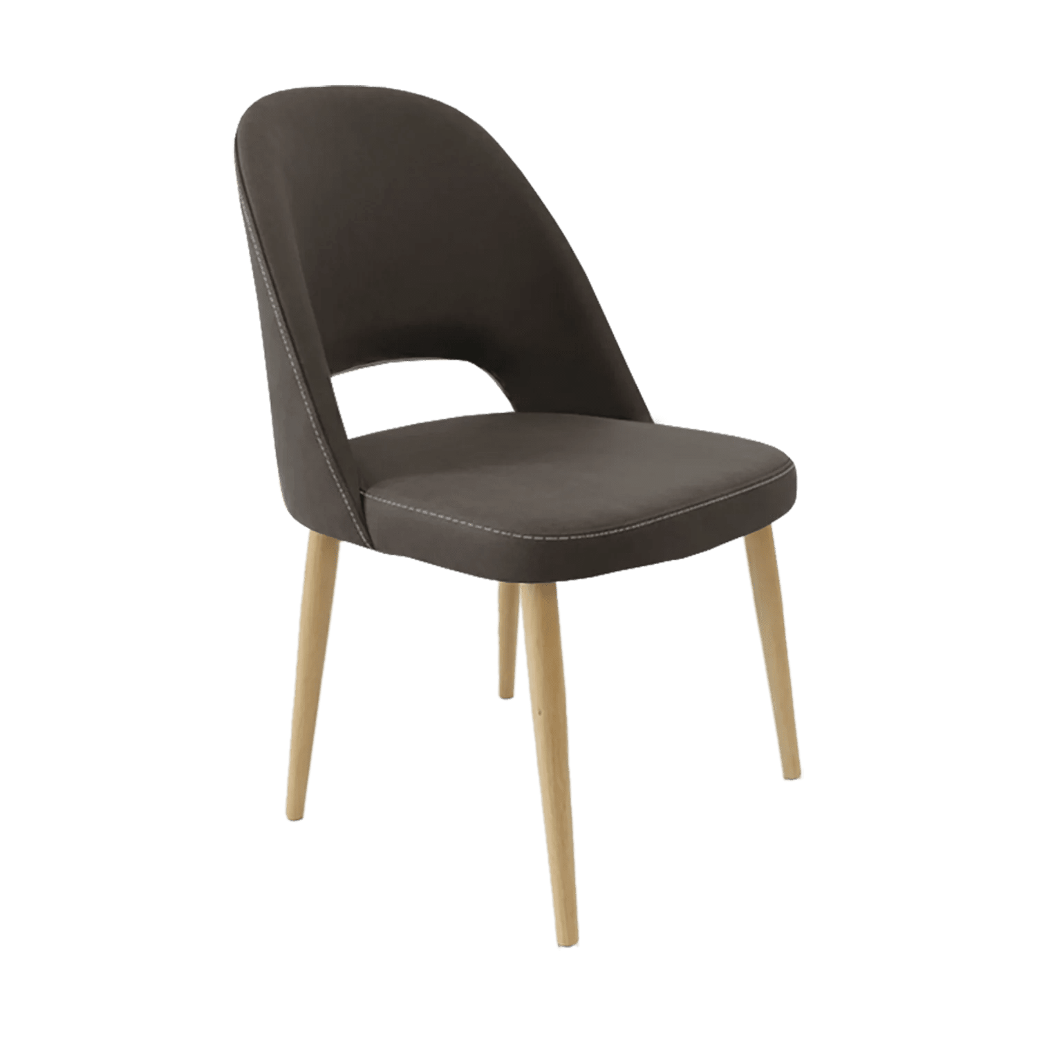 Durafurn Crescent Chair Oak Round Legs Charcoal Fabric | Office Furniture Designs