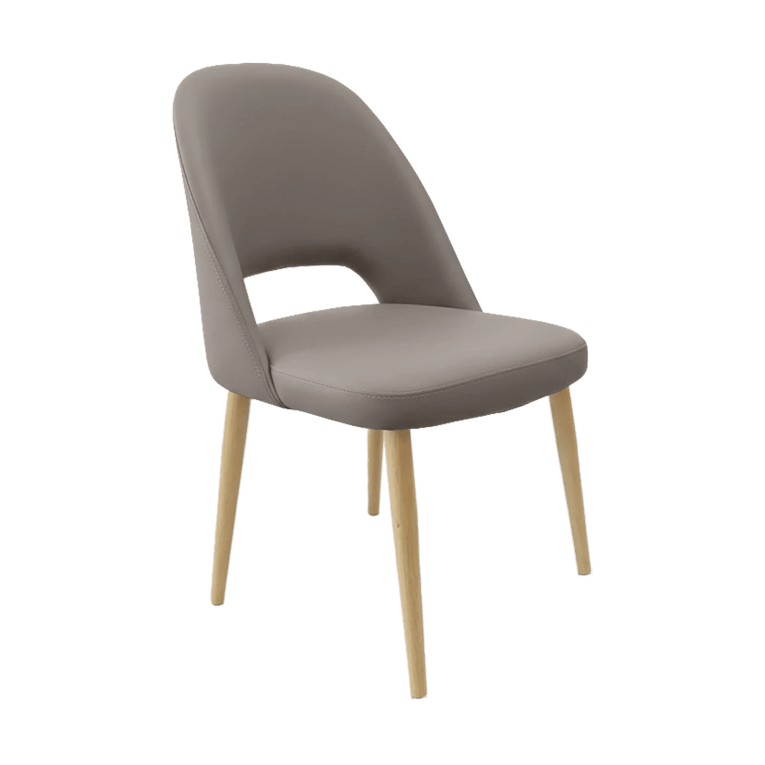 Durafurn Crescent Chair Oak Round Legs Nougat Vinyl | Office Furniture Designs