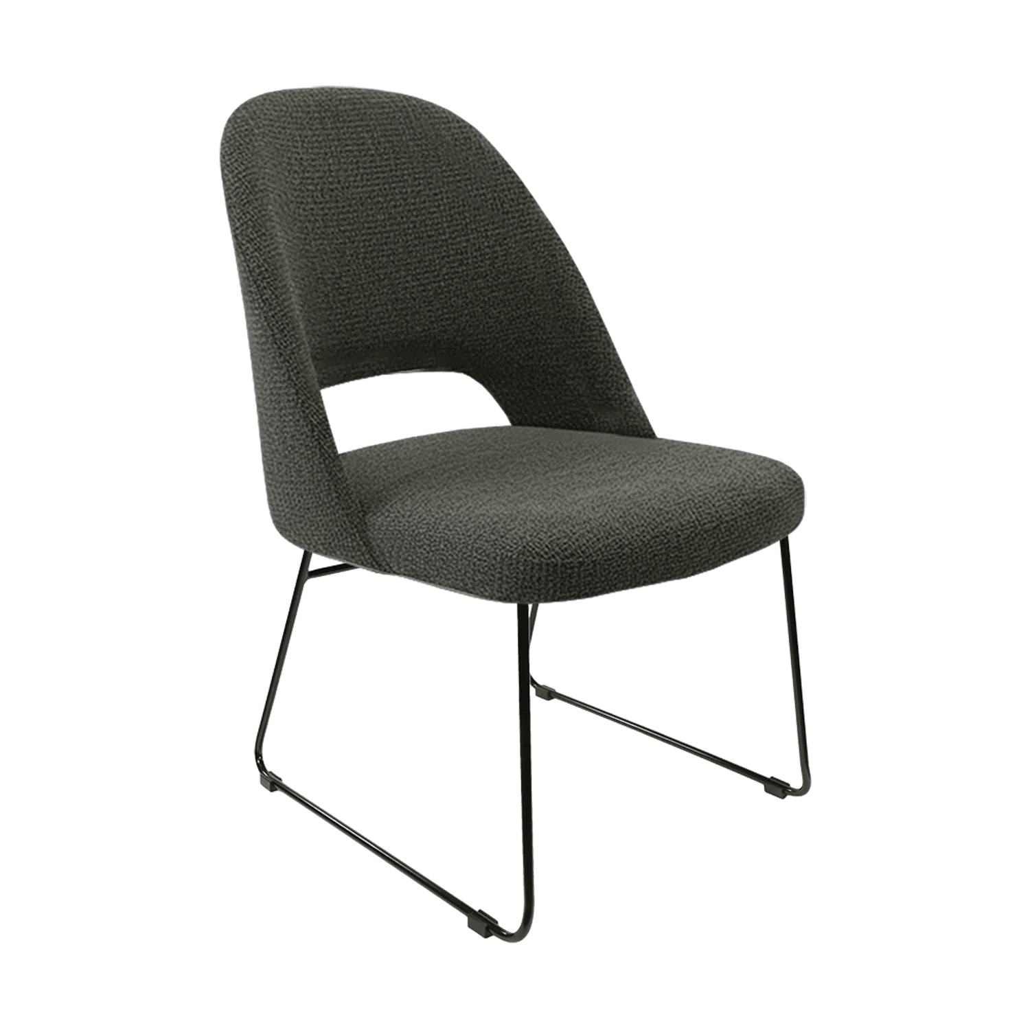 Durafurn Crescent Chair Sled Base Anthracite Fabric | Office Furniture Designs