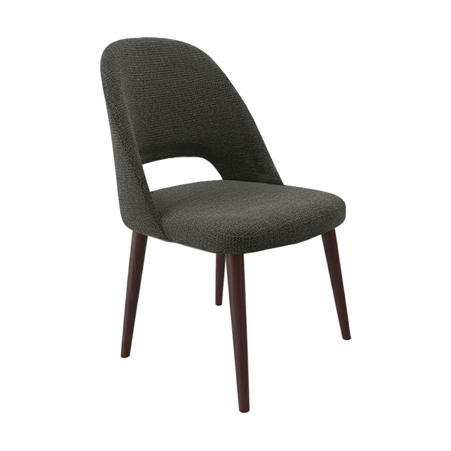 Durafurn Crescent Chair Wenge Round Legs Anthracite Fabric | Office Furniture Designs