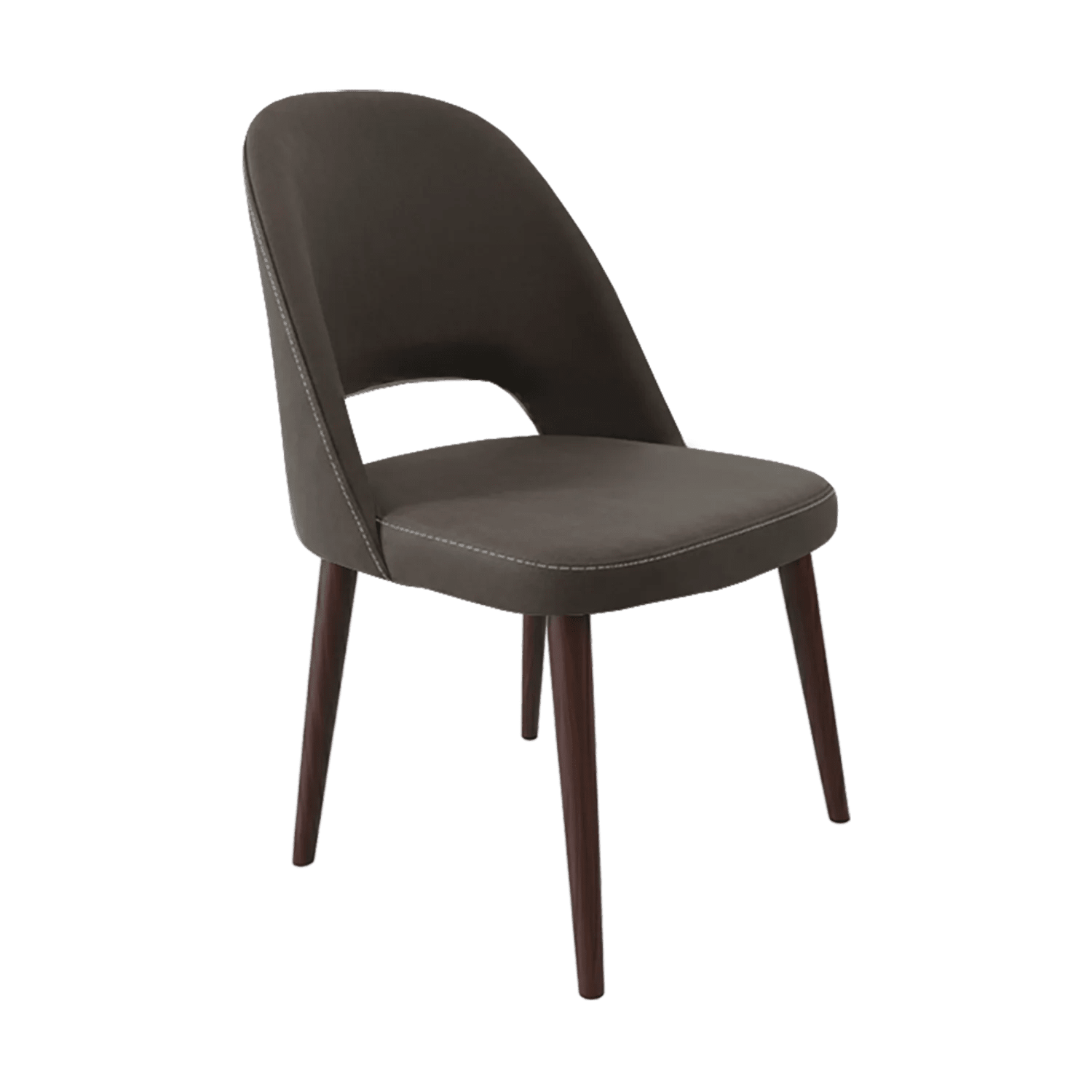 Durafurn Crescent Chair Wenge Round Legs Charcoal Fabric | Office Furniture Designs