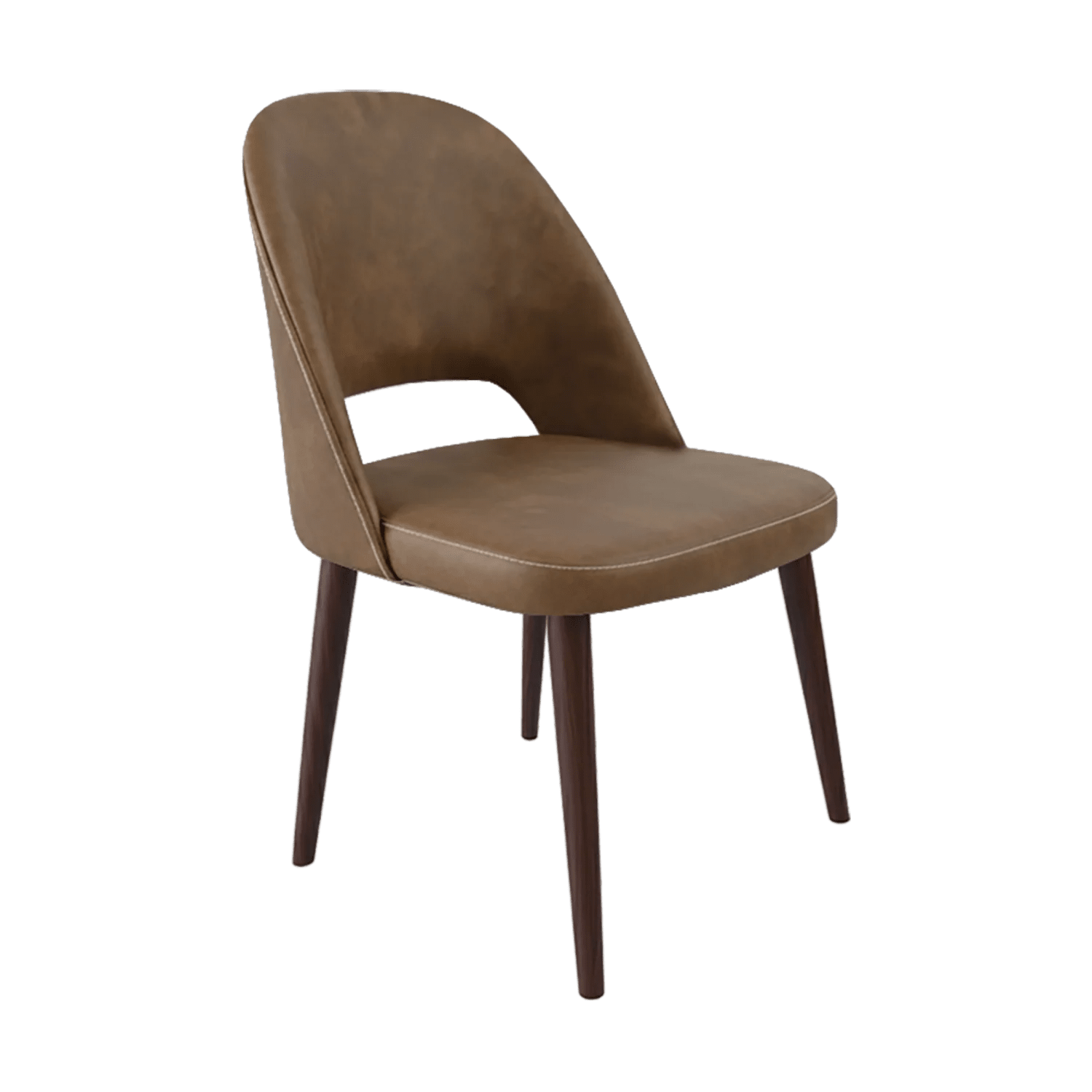 Durafurn Crescent Chair Wenge Round Legs Mocha Fabric | Office Furniture Designs