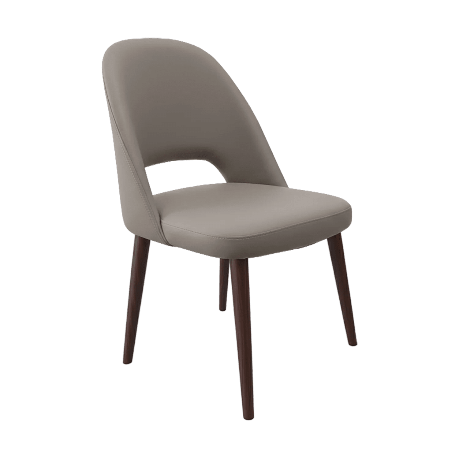 Durafurn Crescent Chair Wenge Round Legs Nougat Vinyl | Office Furniture Designs