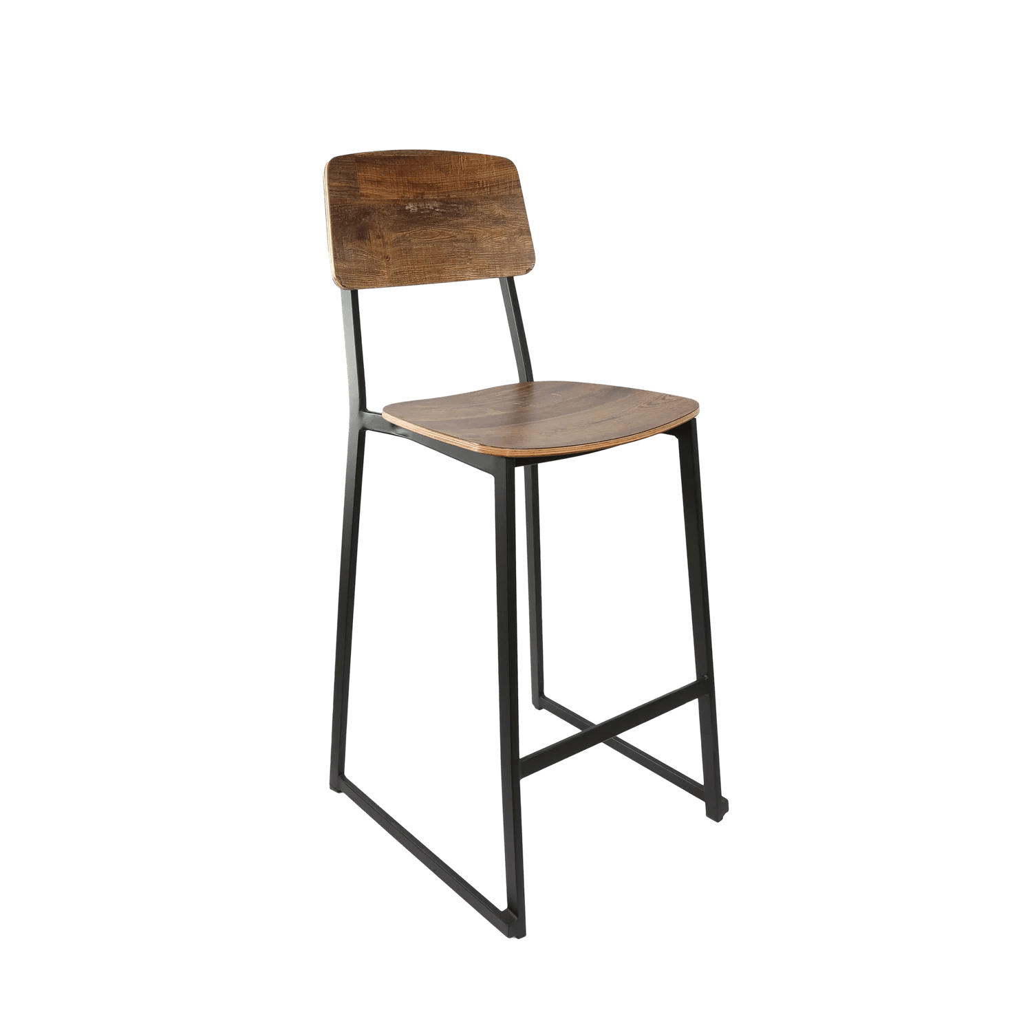 Durafurn Denver Barstool - Ply Seat Rustic Wood Ply | Office Furniture Designs