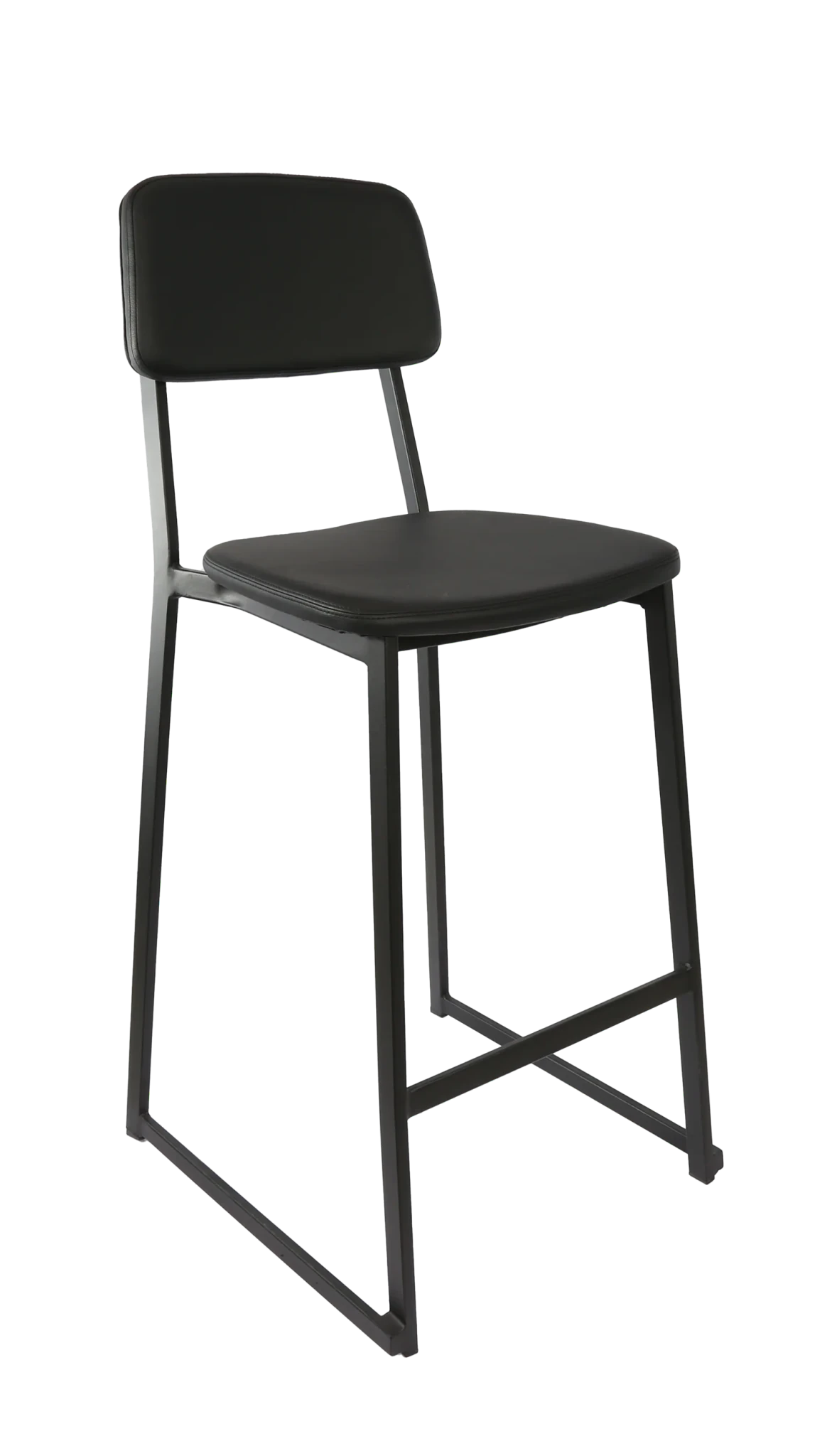 Durafurn Denver Barstool - Vinyl Seat Black Vinyl | Office Furniture Designs