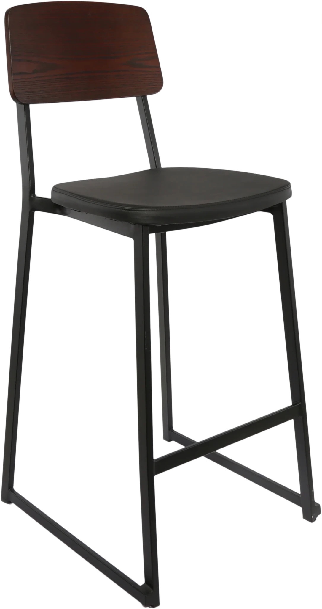 Durafurn Denver Barstool - Vinyl Seat Dark Natural Ply | Office Furniture Designs
