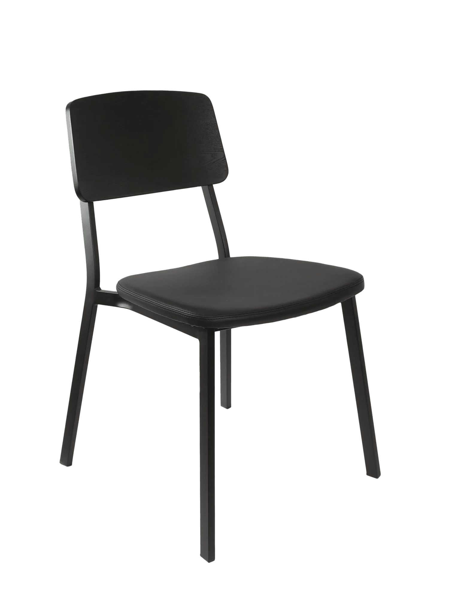 Durafurn Denver Chair - Vinyl Seat Black ply | Office Furniture Designs