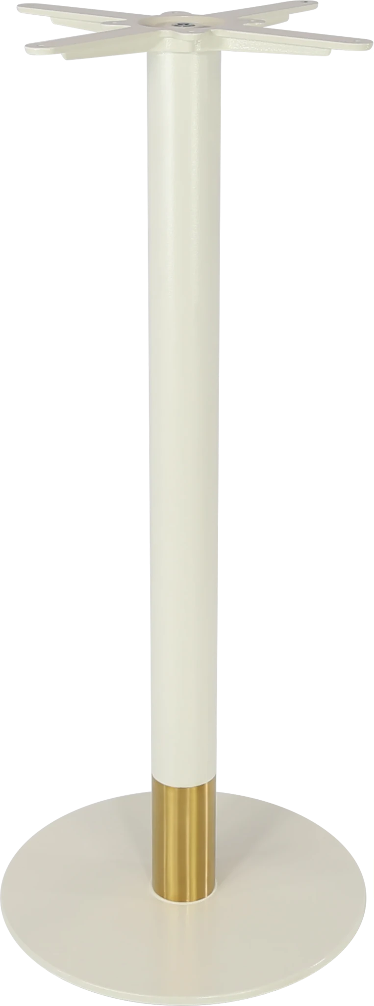Durafurn Disco Bar Base 450mm White & Gold | Office Furniture Designs