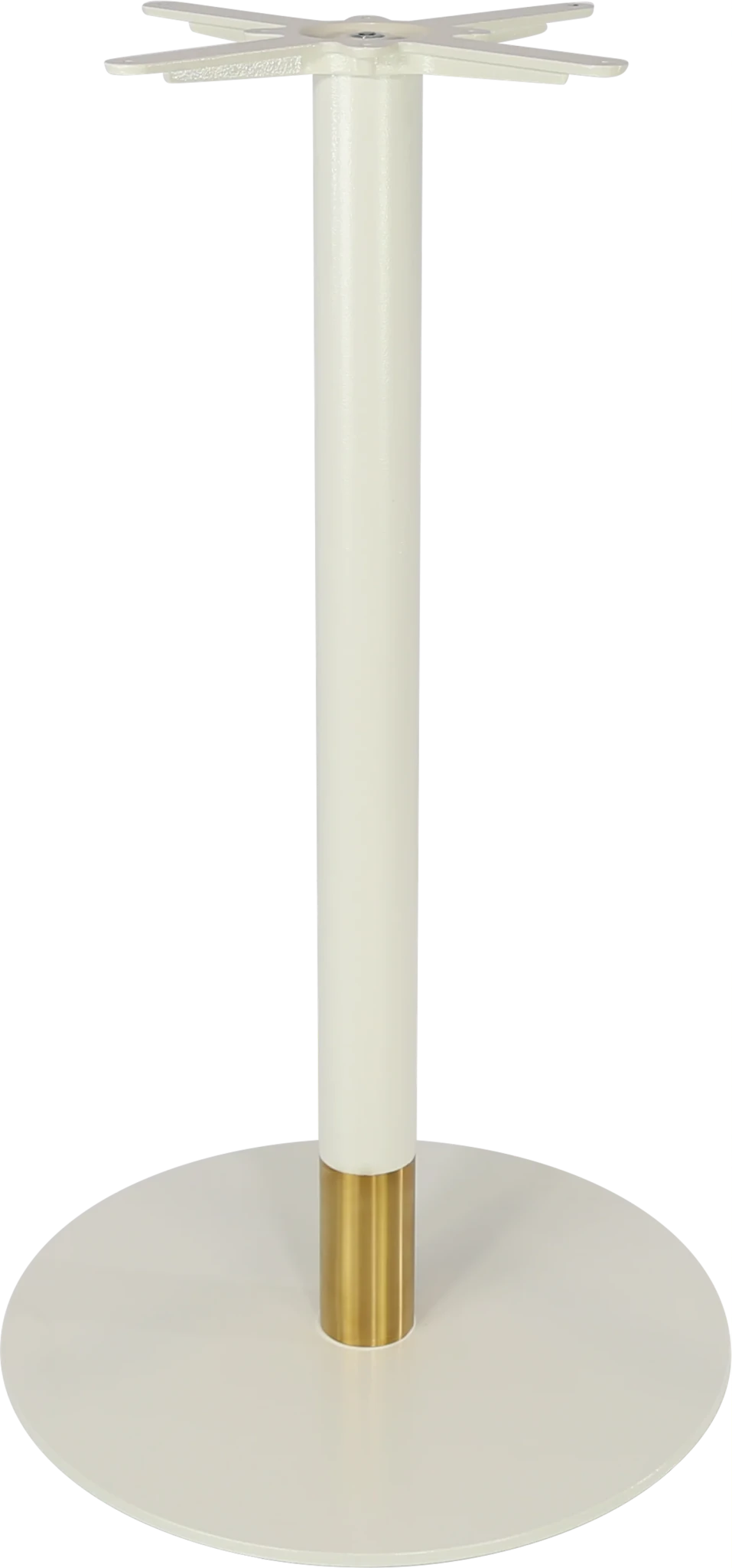 Durafurn Disco Bar Base 600mm White & Gold | Office Furniture Designs