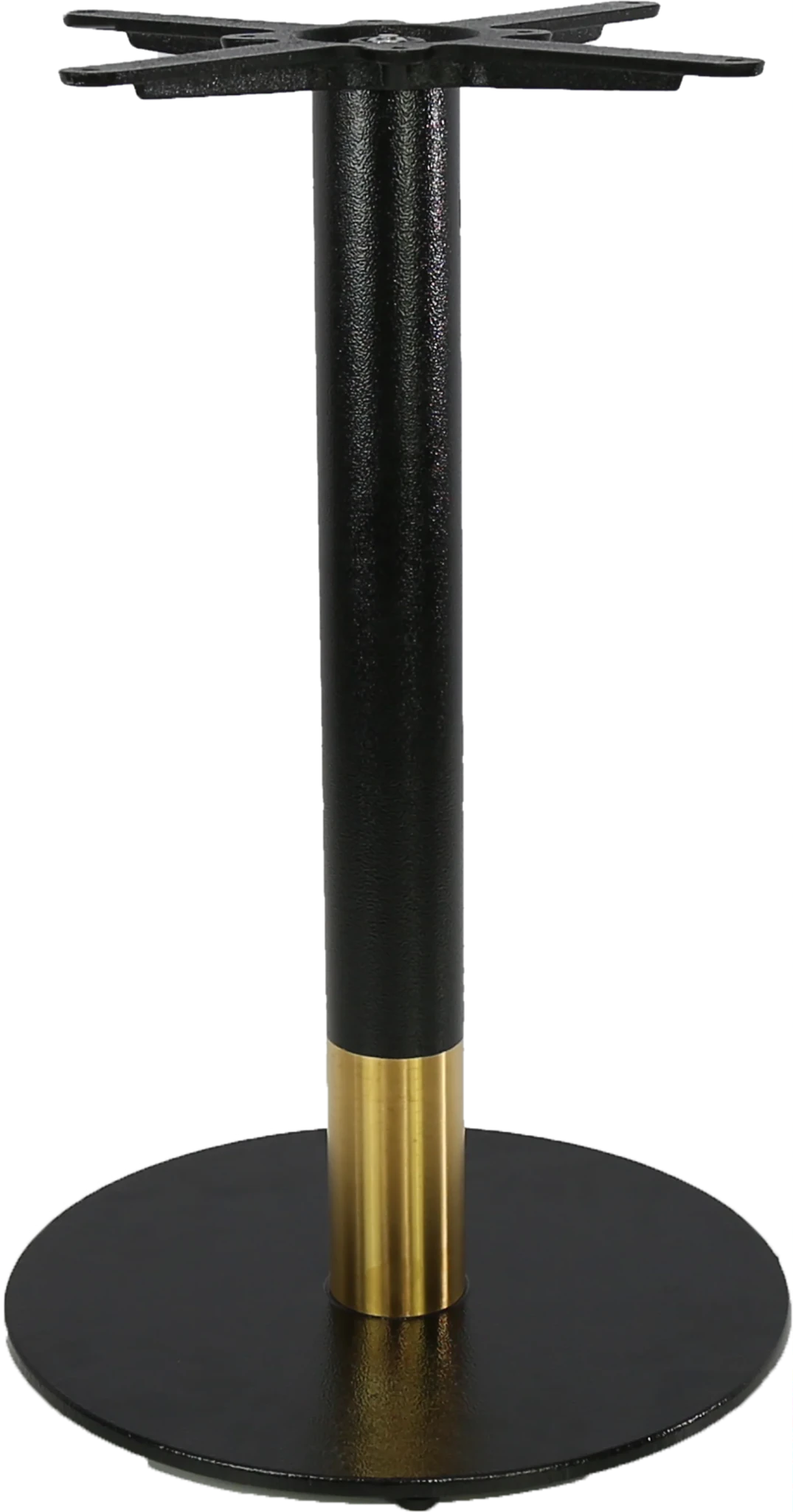 Durafurn Disco Table Base Black & Gold 450mm | Office Furniture Designs