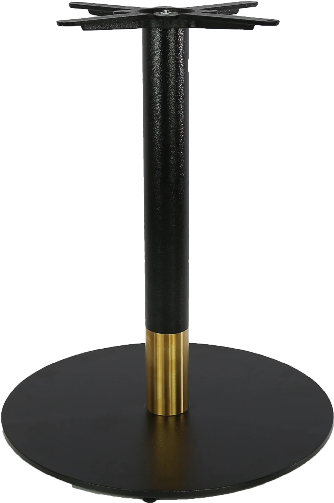 Durafurn Disco Table Base Black & Gold 600mm | Office Furniture Designs