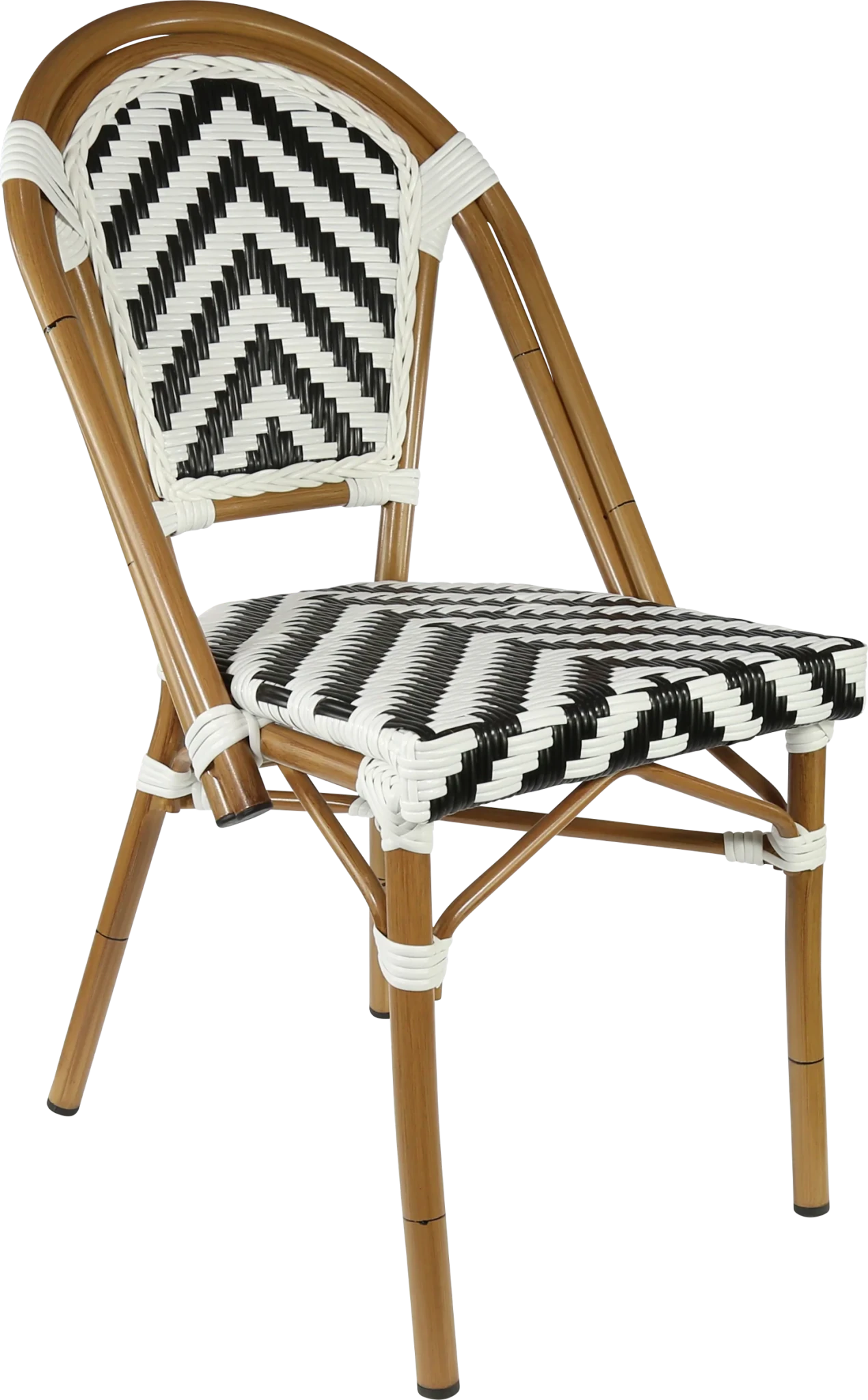 Durafurn Eiffel Chair Black/White Chevron | Office Furniture Designs