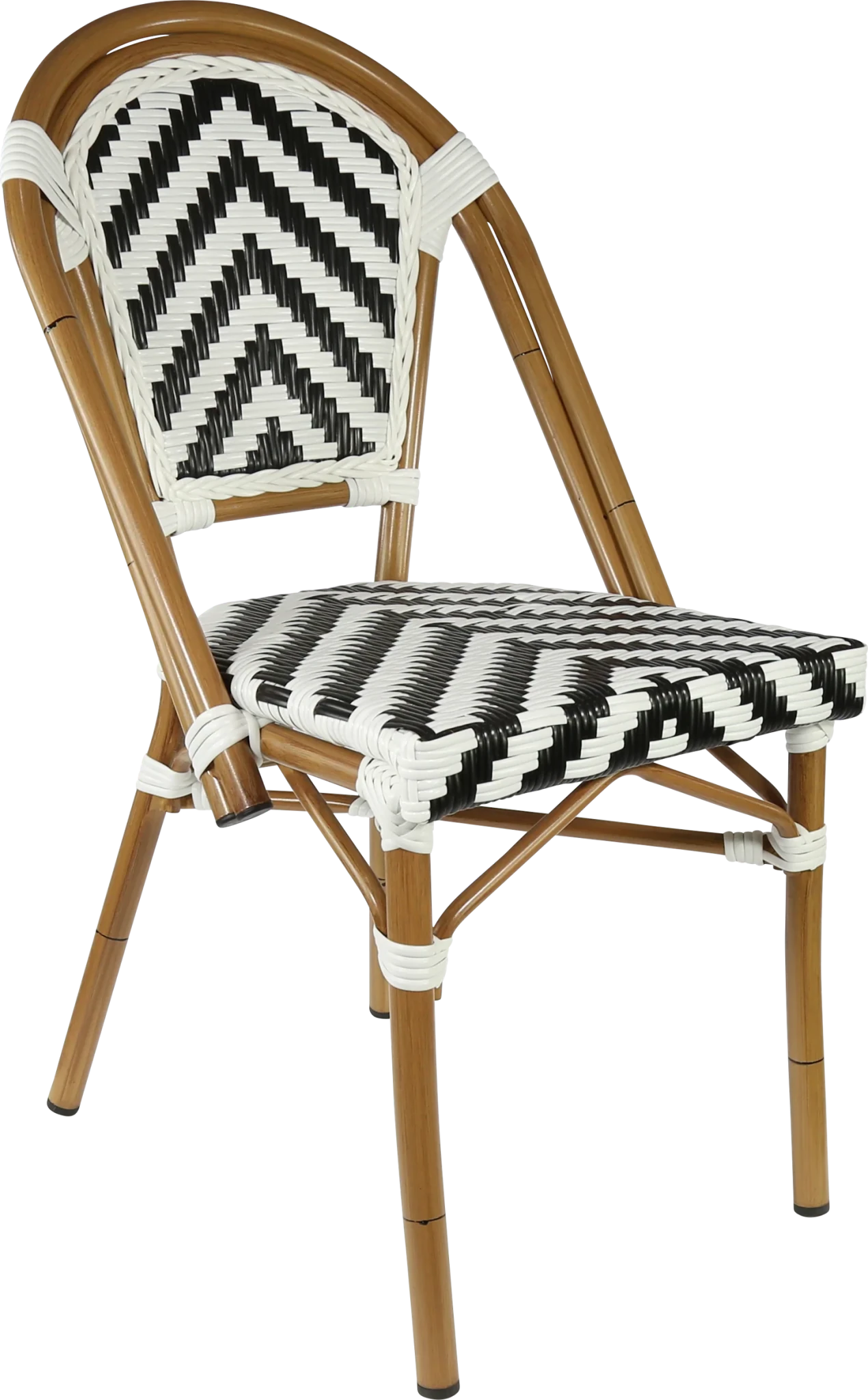 Durafurn Eiffel Chair Black/White Chevron | Office Furniture Designs