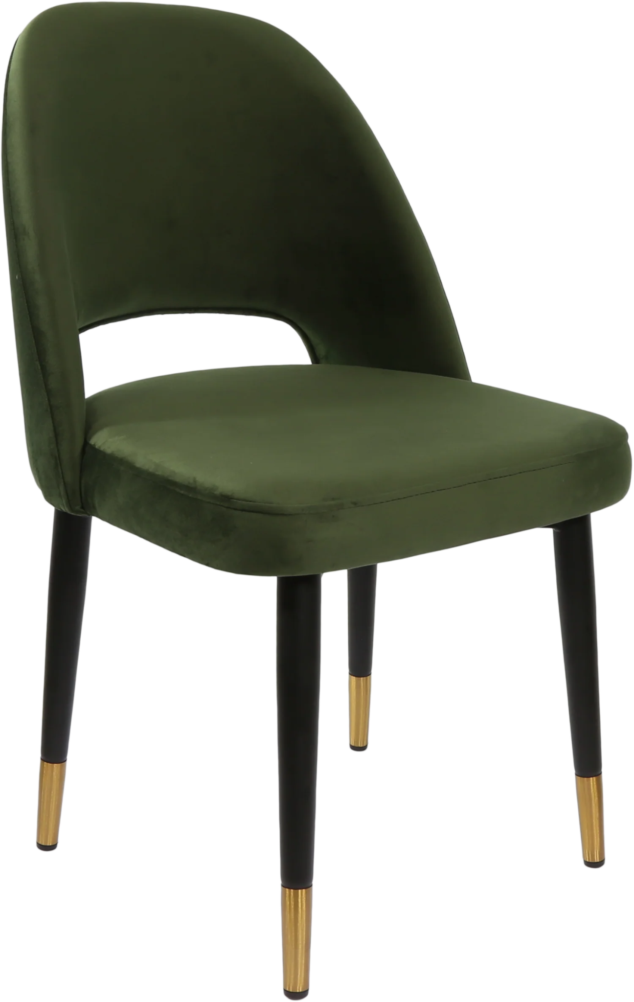 Durafurn Semifreddo Chair - Black Metal 450h Legs Avocado Velvet | Office Furniture Designs