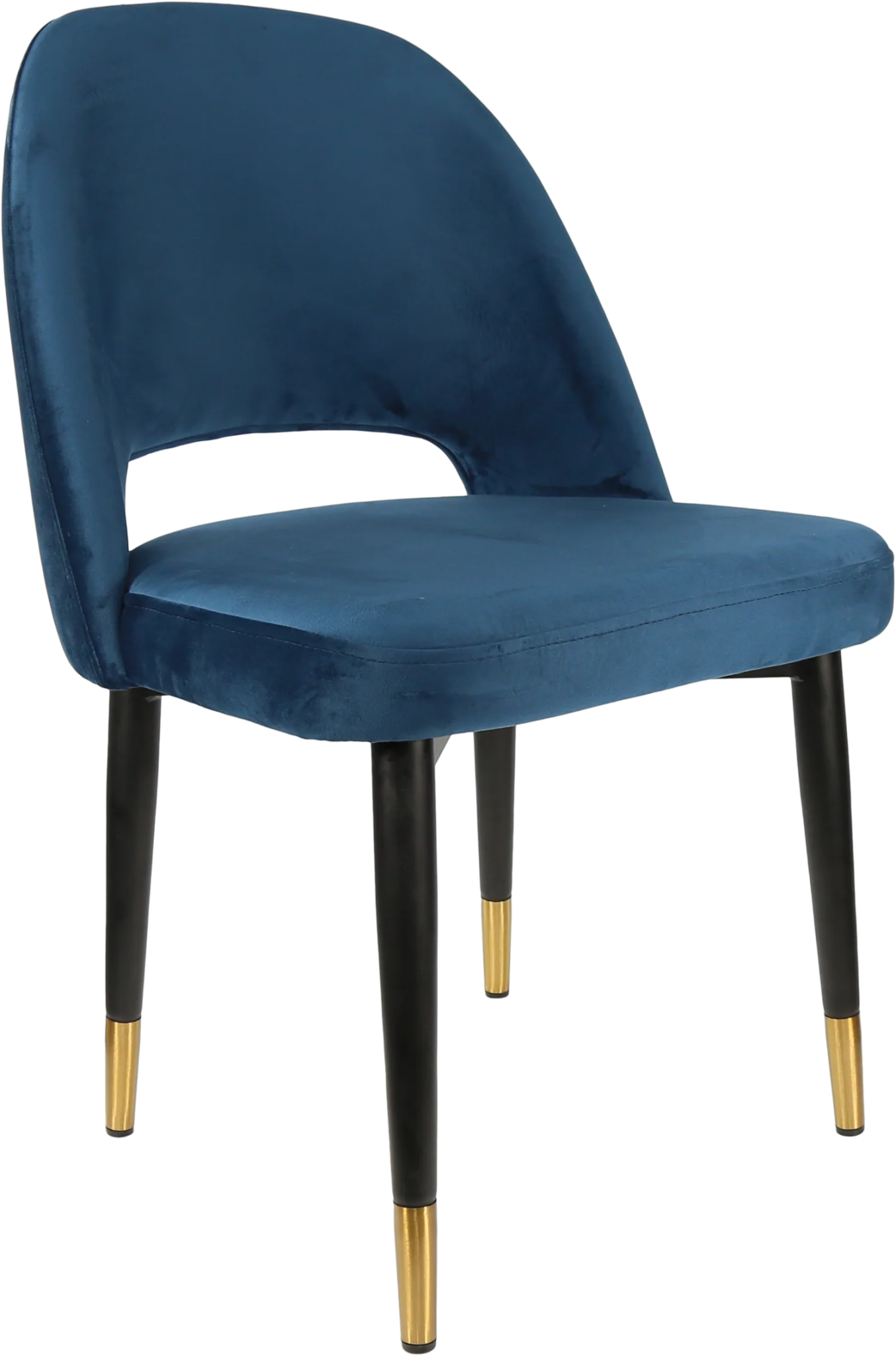 Durafurn Semifreddo Chair - Black Metal 450h Legs Denim Velvet | Office Furniture Designs