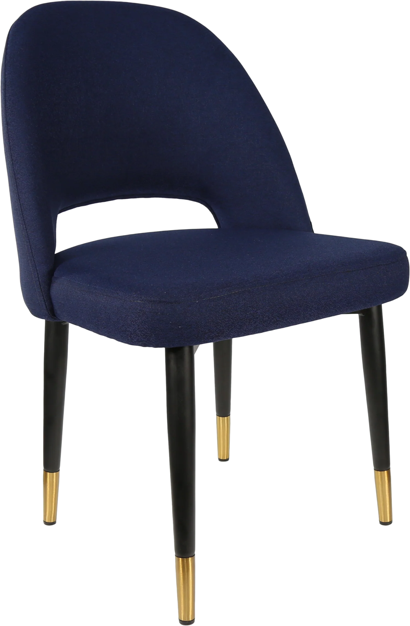 Durafurn Semifreddo Chair - Black Metal 450h Legs Navy Fabric | Office Furniture Designs