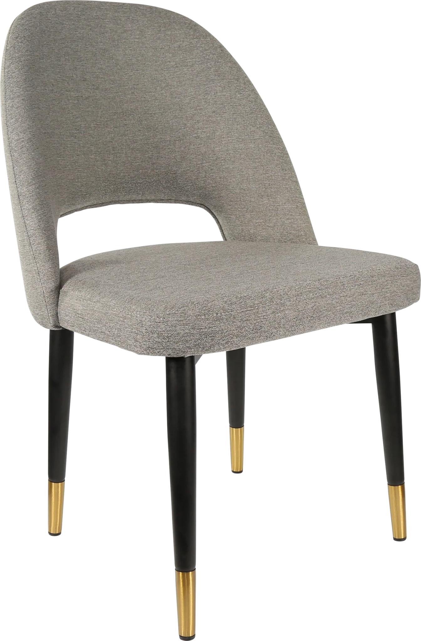 Durafurn Semifreddo Chair - Black Metal 450h Legs Taupe Fabric | Office Furniture Designs