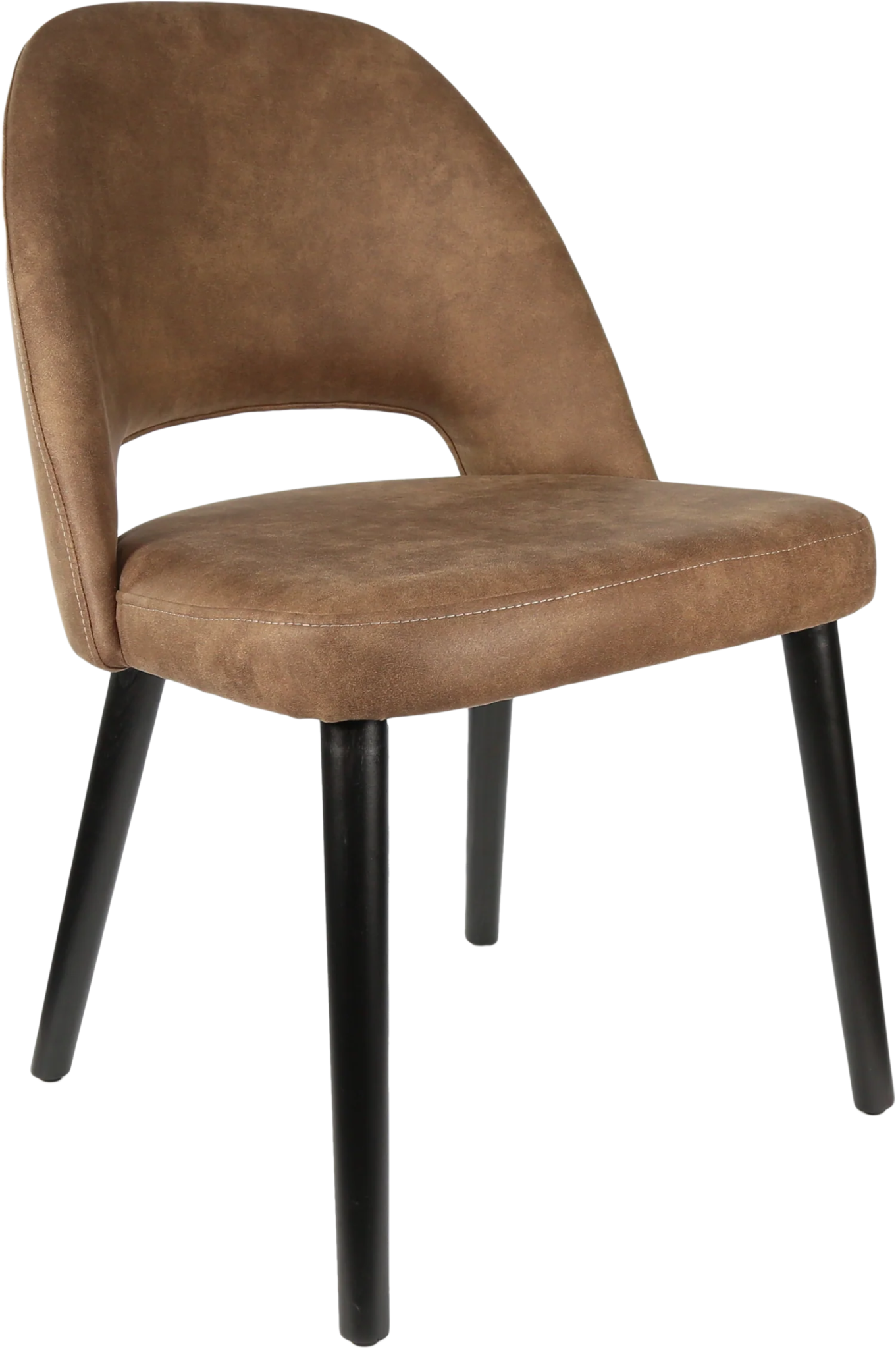 Durafurn Semifreddo Chair Black Mocha Fabric | Office Furniture Designs