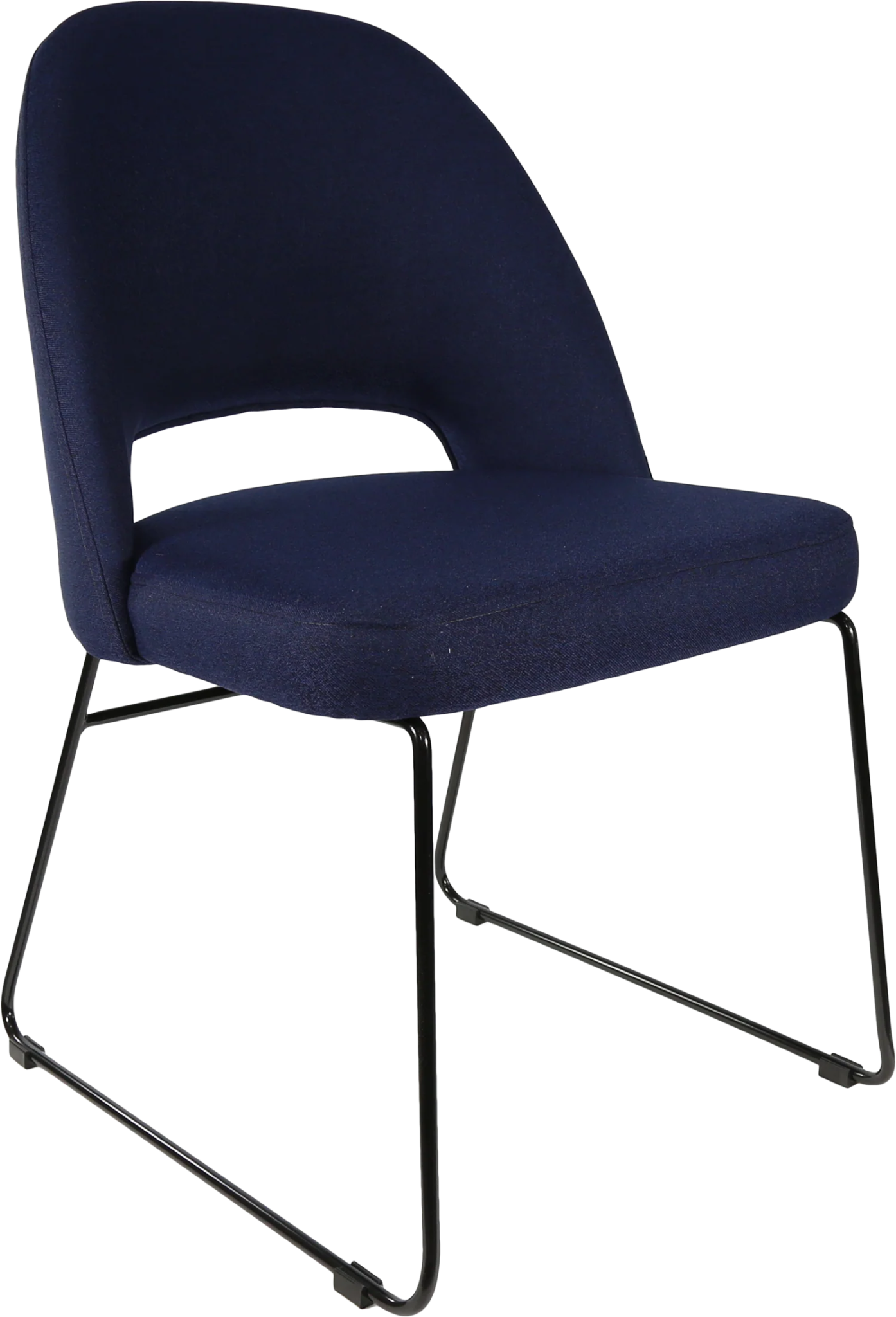 Durafurn Semifreddo Chair - Black Sled Base Navy Fabric | Office Furniture Designs