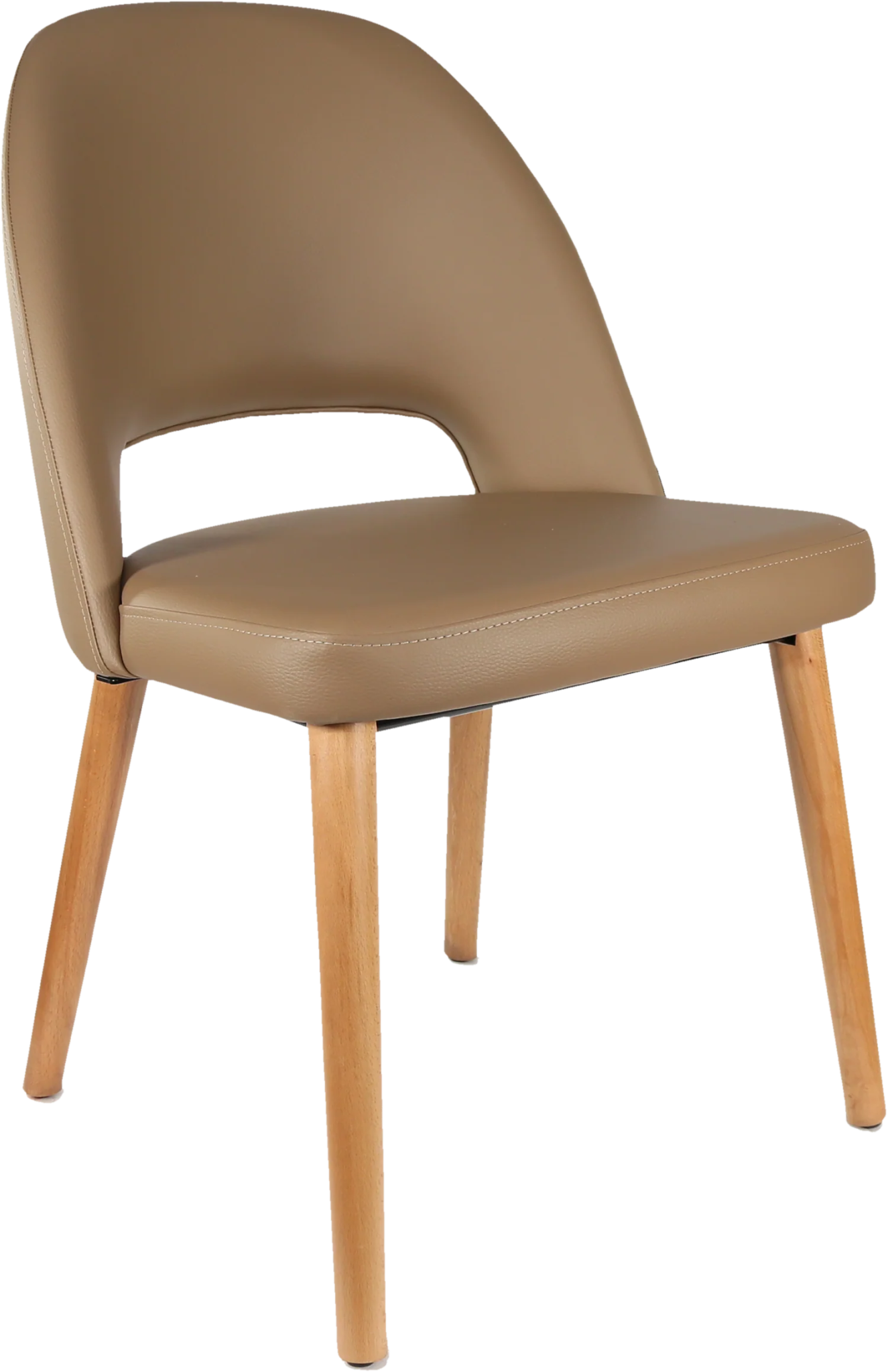 Durafurn Semifreddo Chair Oak Taupe Vinyl | Office Furniture Designs