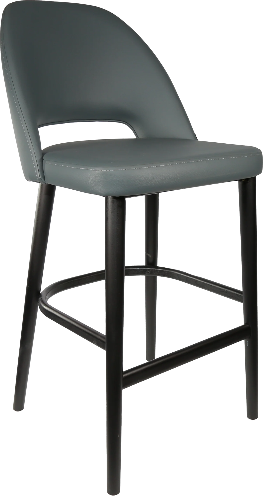 Durafurn Semifreddo Stool Black Anthracite Vinyl | Office Furniture Designs