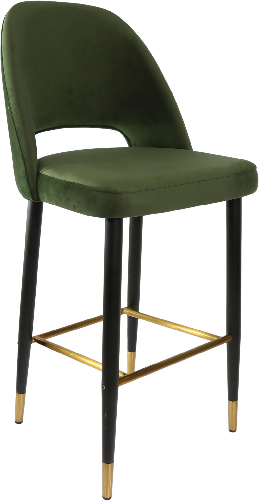 Durafurn Semifreddo Stool - Black Metal 750h Legs Avocado Velvet | Office Furniture Designs
