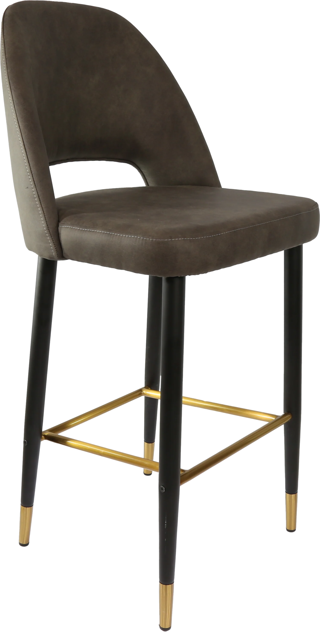 Durafurn Semifreddo Stool - Black Metal 750h Legs Charcoal Fabric | Office Furniture Designs