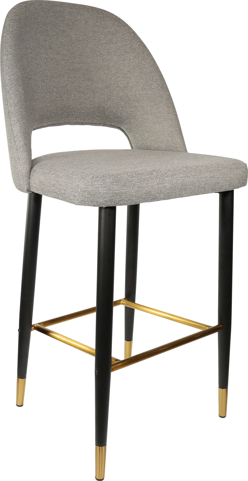 Durafurn Semifreddo Stool - Black Metal 750h Legs Taupe Fabric | Office Furniture Designs