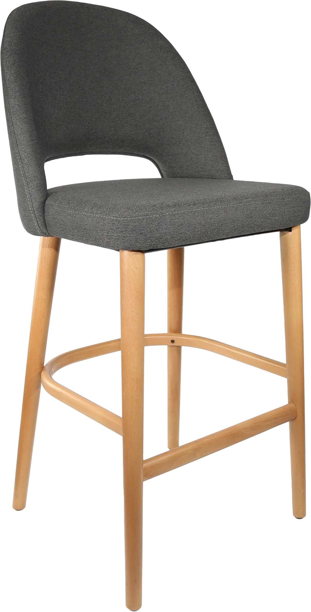 Durafurn Semifreddo Stool Oak Anthracite Fabric | Office Furniture Designs