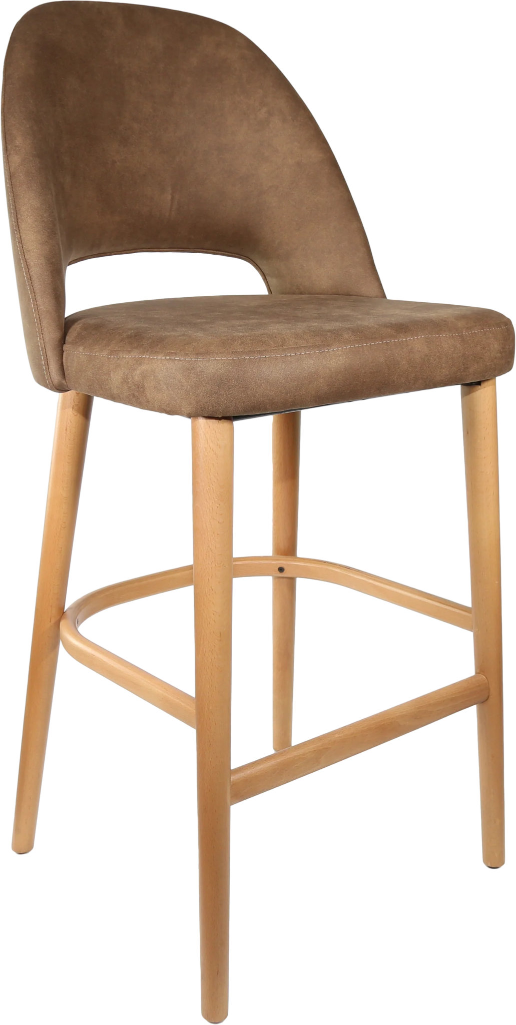 Durafurn Semifreddo Stool Oak Mocha Fabric | Office Furniture Designs