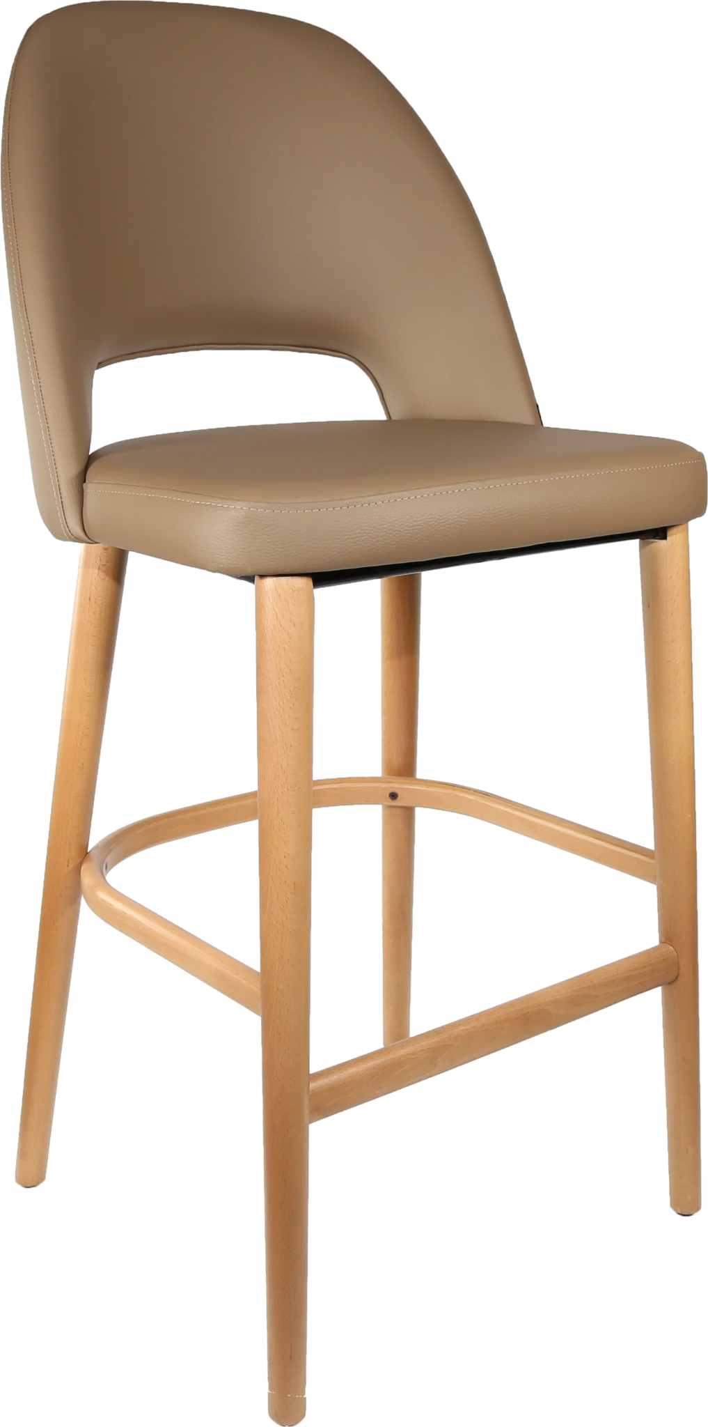Durafurn Semifreddo Stool Oak Taupe Vinyl | Office Furniture Designs