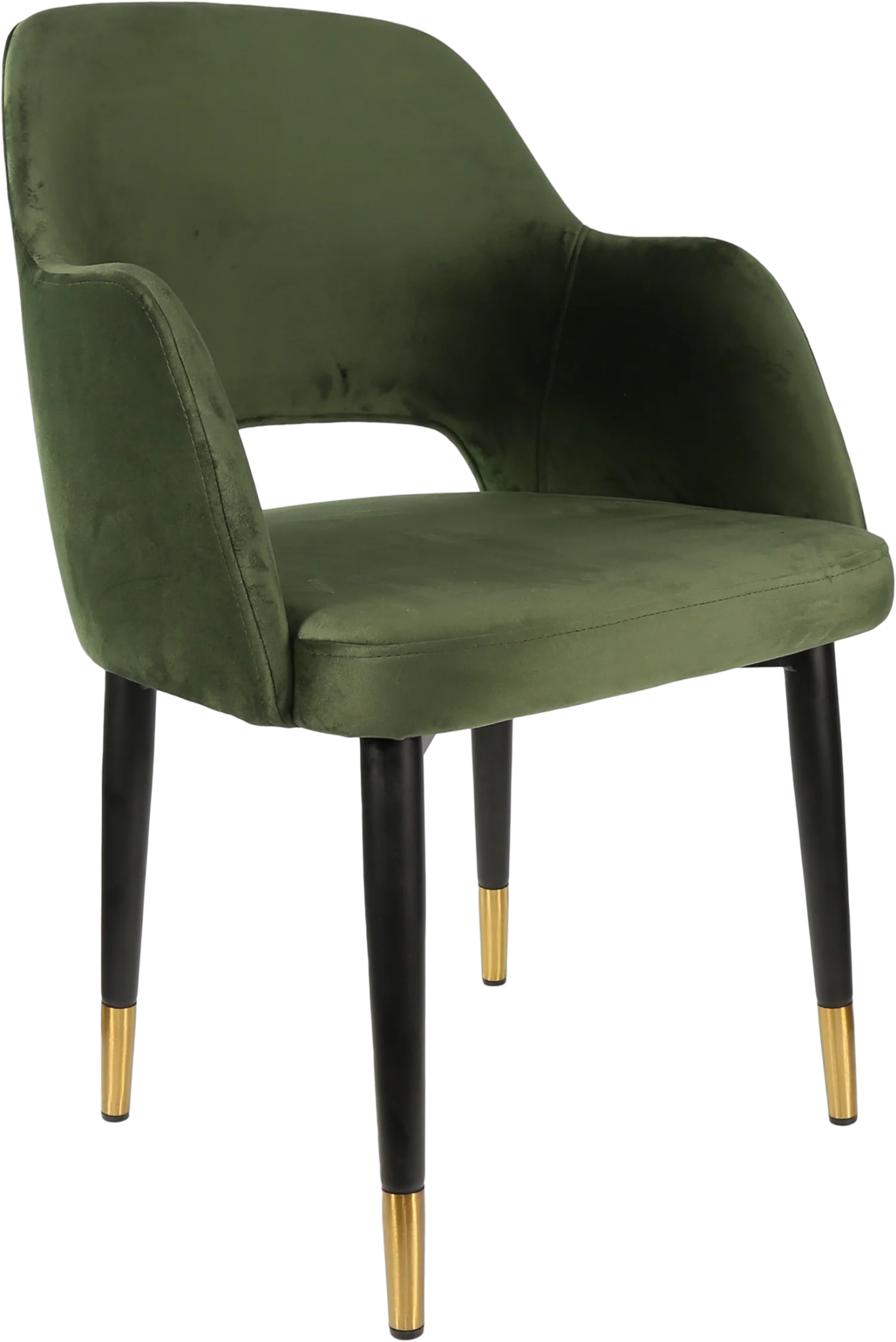Durafurn Sorbet Chair - Black Metal 450h Legs Avocado Velvet | Office Furniture Designs
