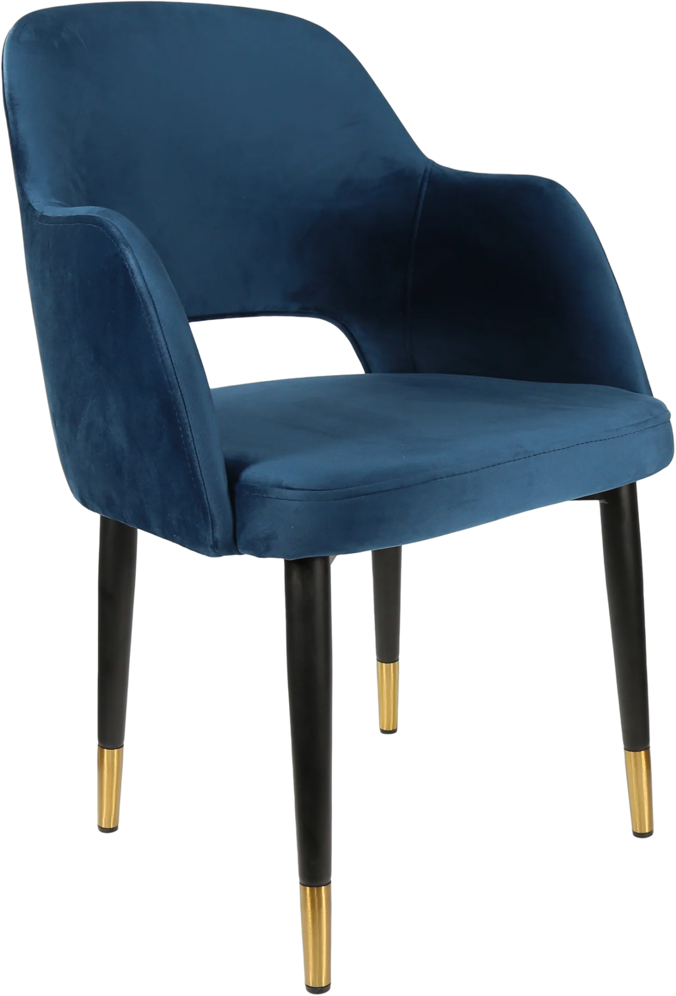 Durafurn Sorbet Chair - Black Metal 450h Legs Denim Velvet | Office Furniture Designs
