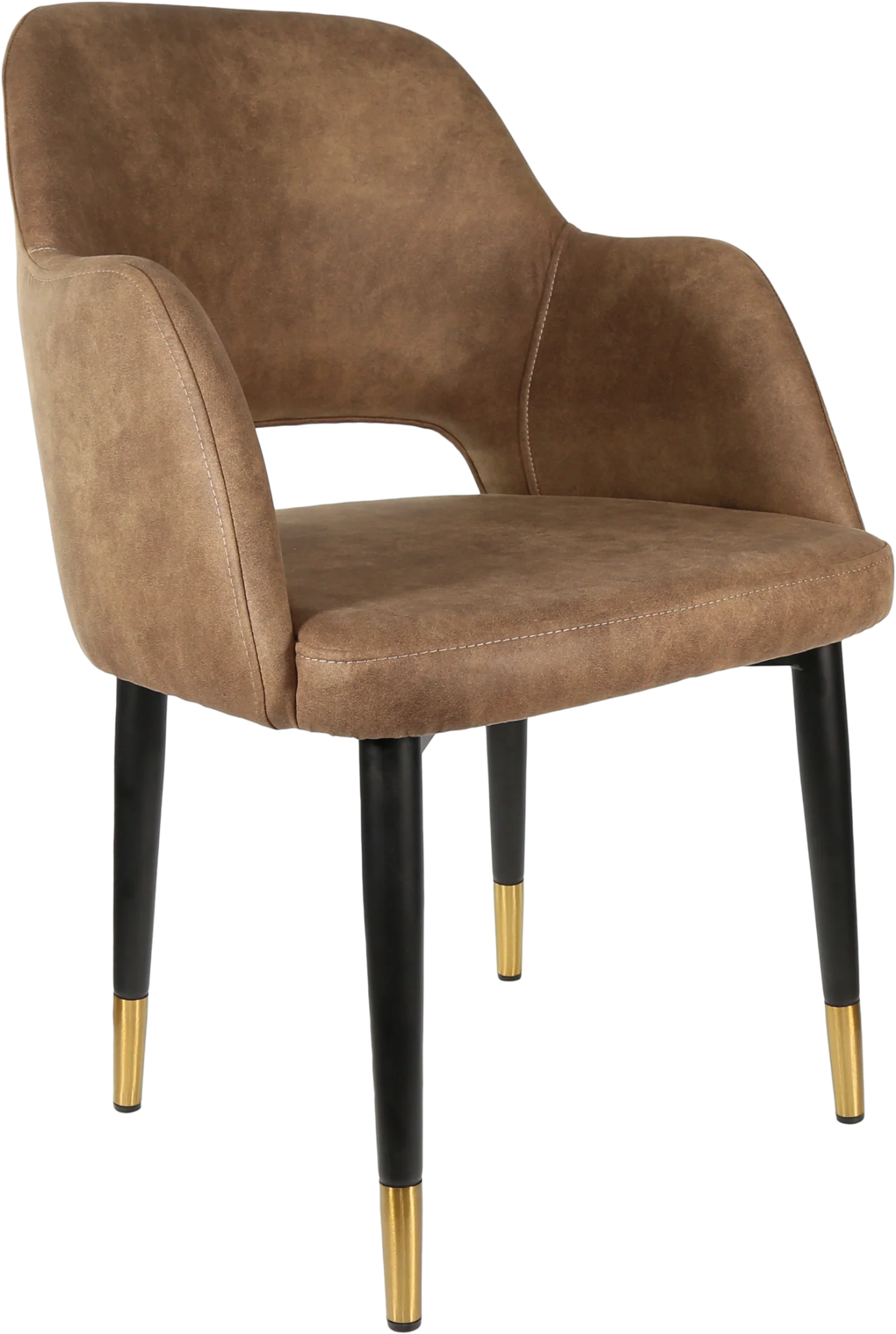 Durafurn Sorbet Chair - Black Metal 450h Legs Mocha Fabric | Office Furniture Designs