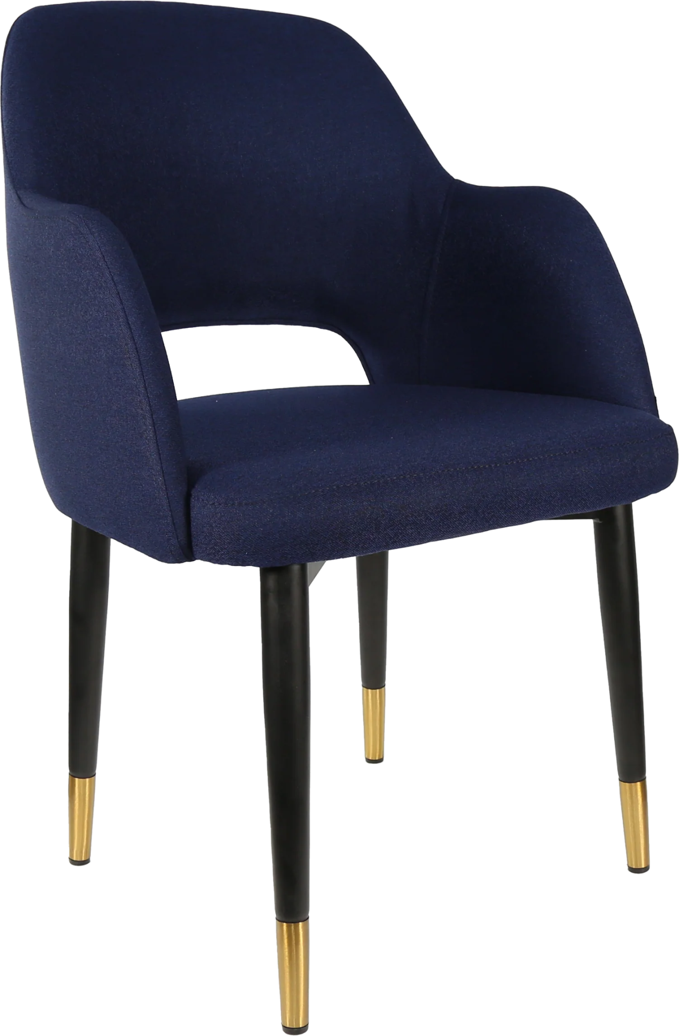 Durafurn Sorbet Chair - Black Metal 450h Legs Navy Fabric | Office Furniture Designs