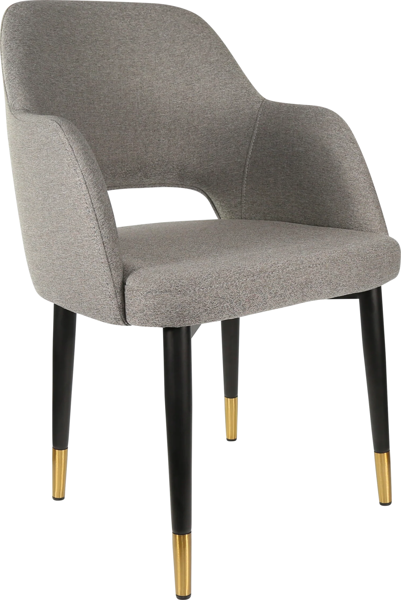Durafurn Sorbet Chair - Black Metal 450h Legs Taupe Fabric | Office Furniture Designs