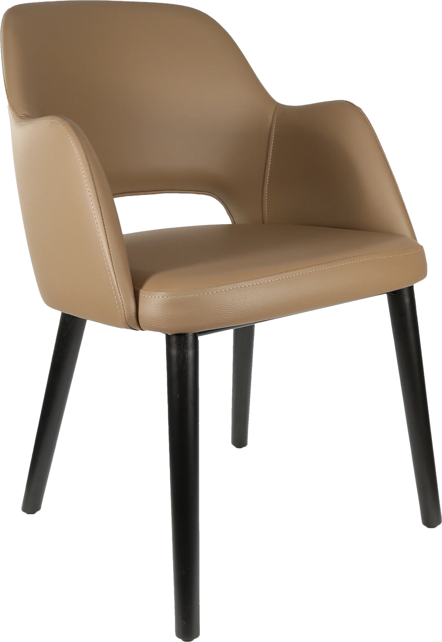Durafurn Sorbet Chair Black Taupe Vinyl | Office Furniture Designs