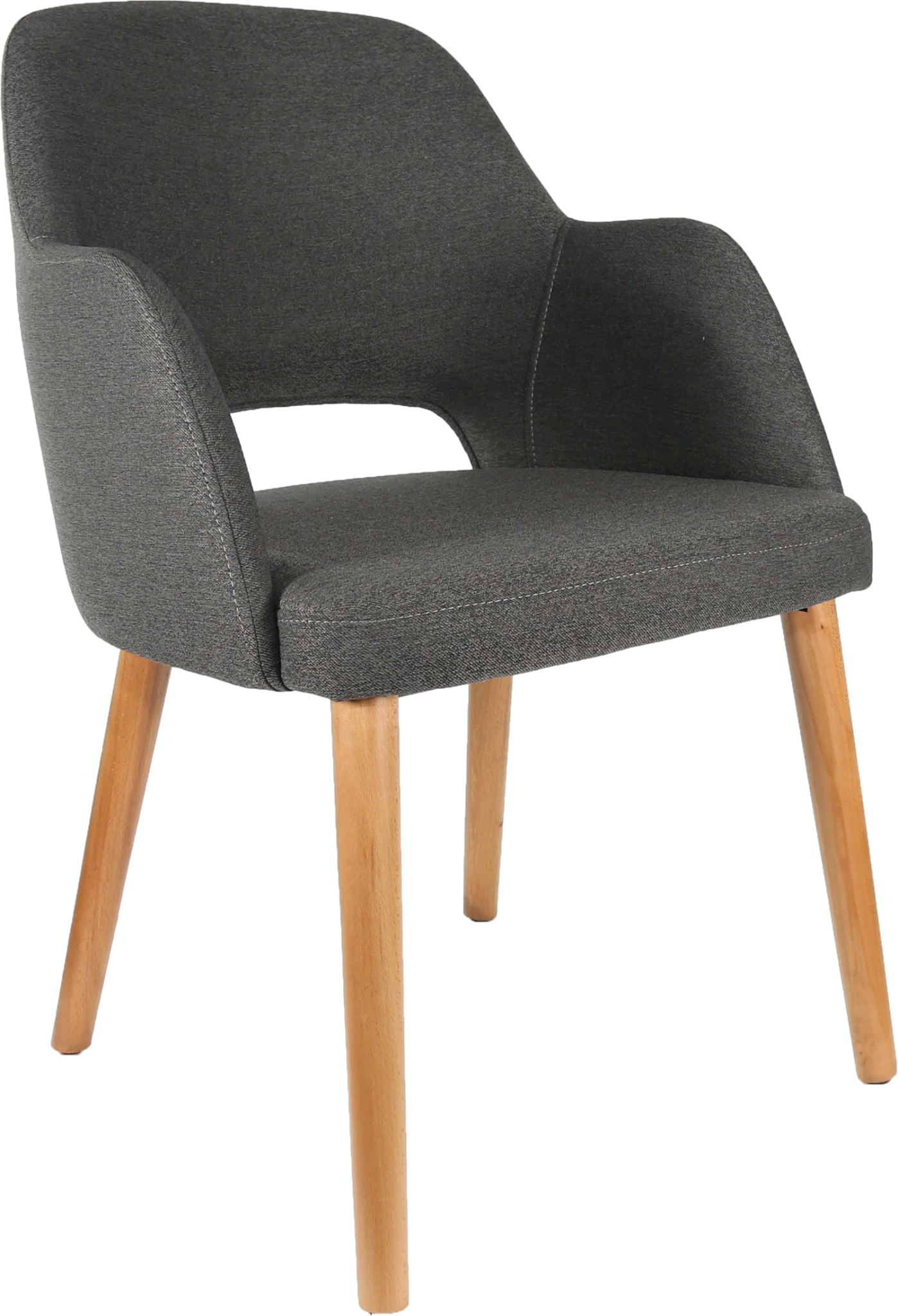 Durafurn Sorbet Chair Oak Anthracite Fabric | Office Furniture Designs