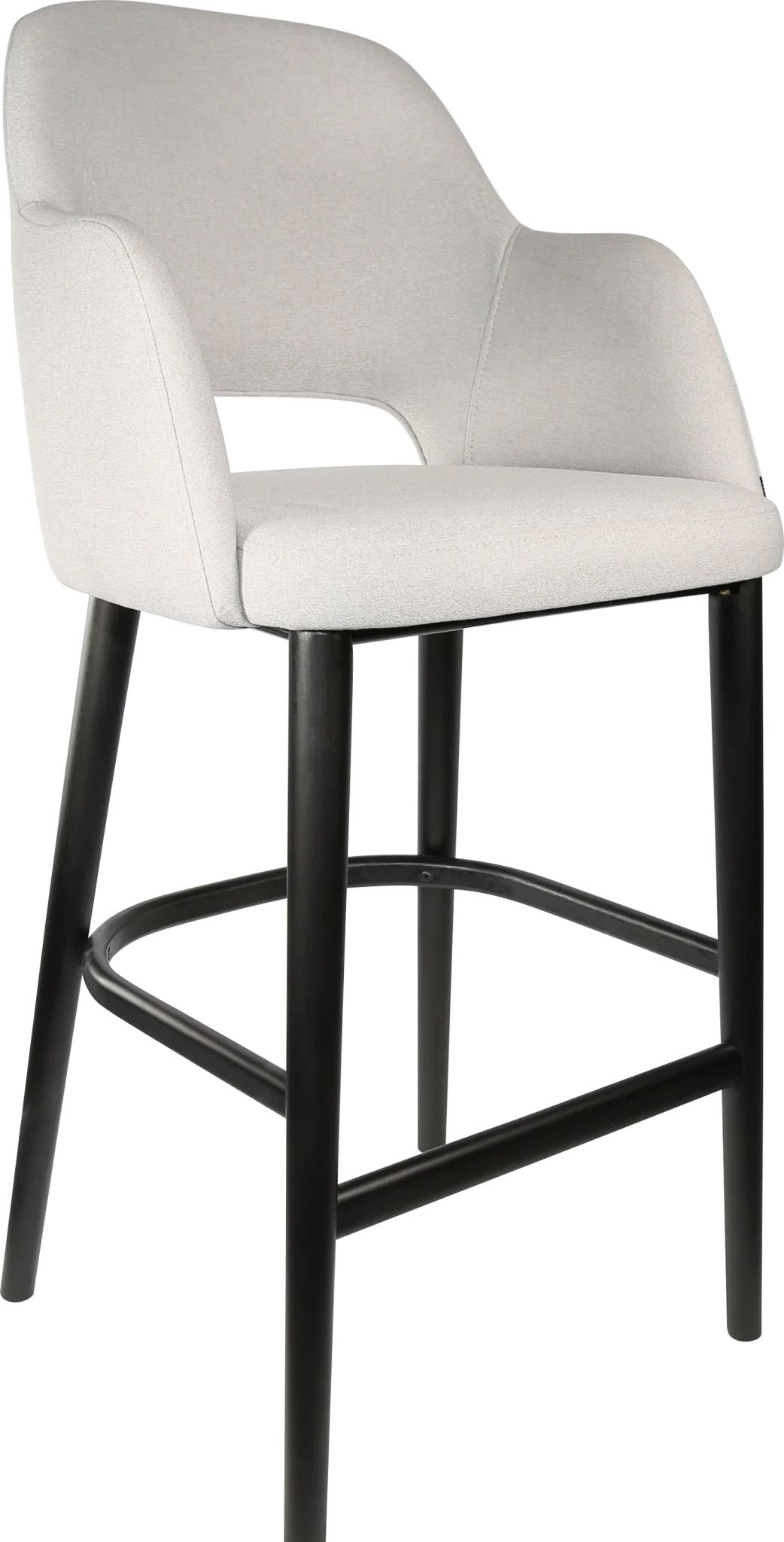 Durafurn Sorbet Stool Black Light Grey Fabric | Office Furniture Designs