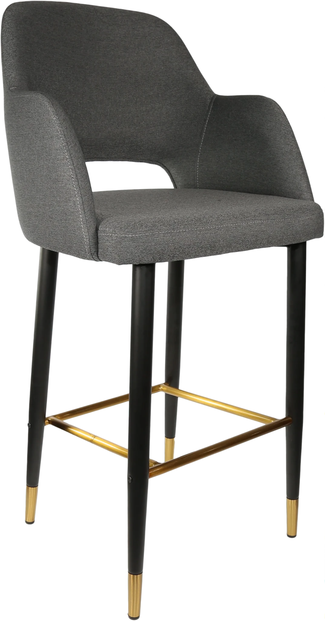 Durafurn Sorbet Stool - Black Metal 750h Legs Anthracite Fabric | Office Furniture Designs