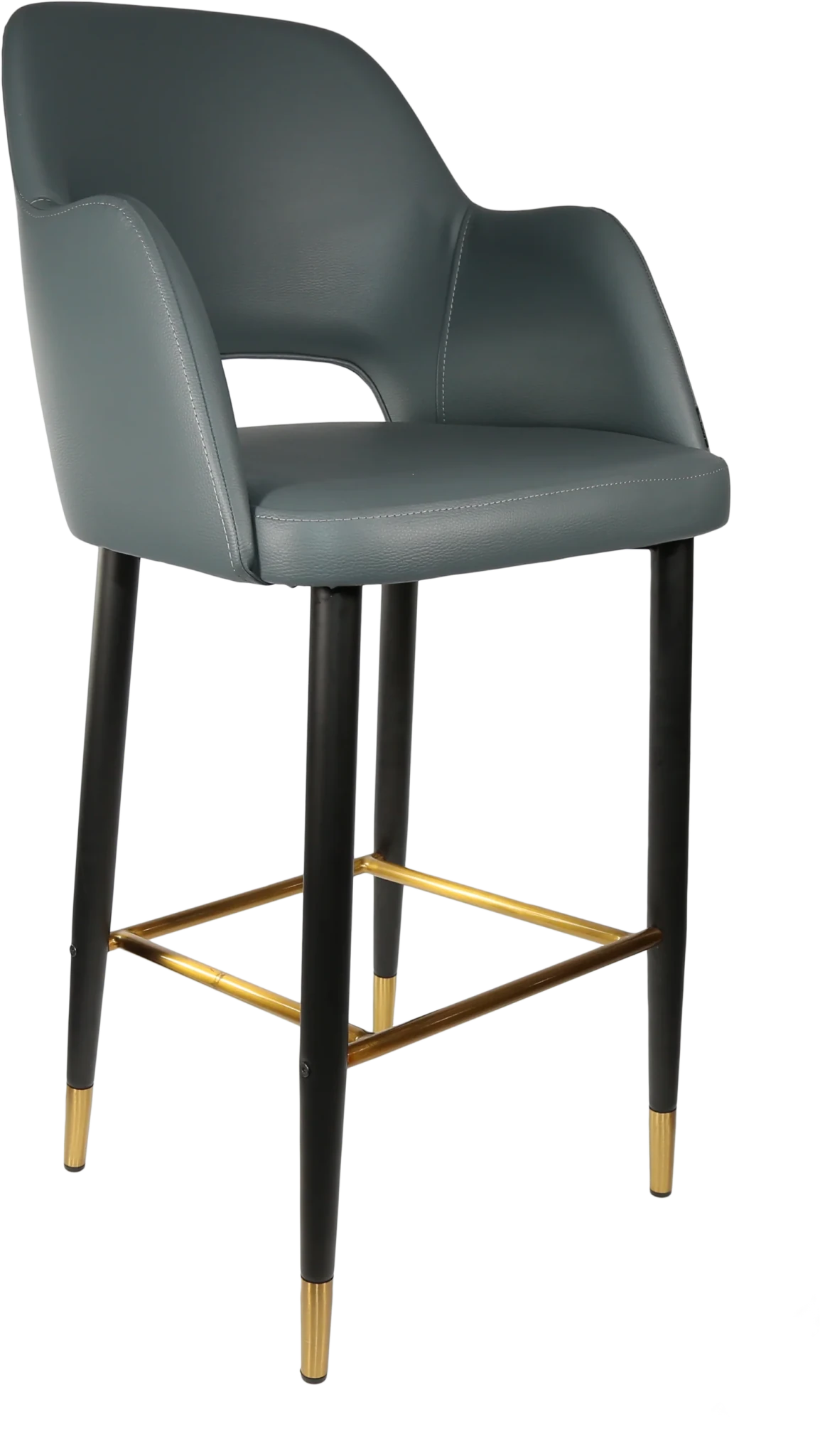 Durafurn Sorbet Stool - Black Metal 750h Legs Anthracite Vinyl | Office Furniture Designs