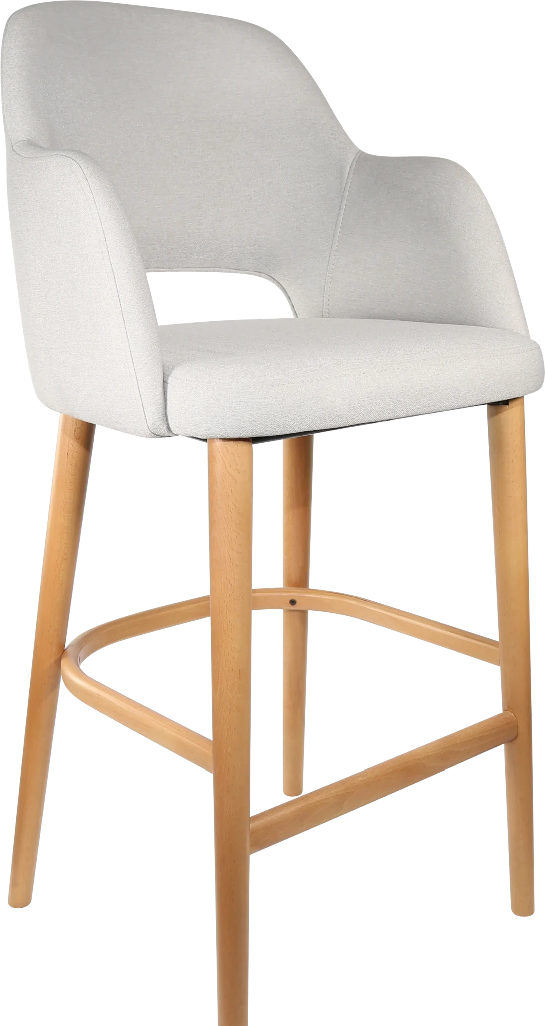 Durafurn Sorbet Stool Trojan Oak Light Grey Fabric | Office Furniture Designs