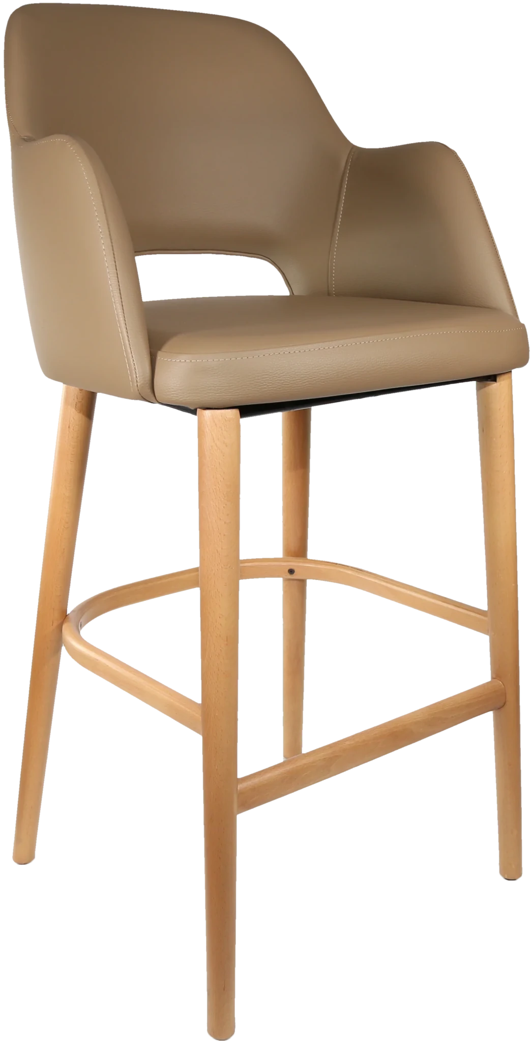 Durafurn Sorbet Stool Trojan Oak Taupe Vinyl | Office Furniture Designs