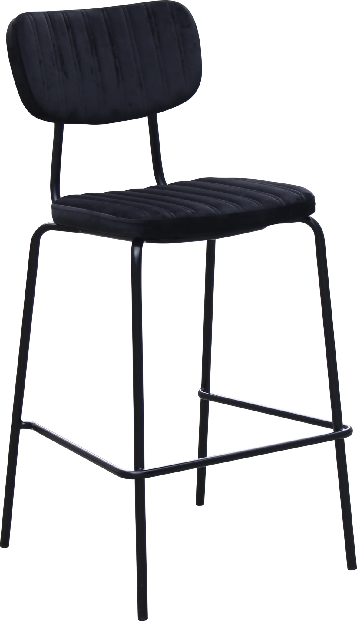 Durafurn Tiramisu Barstool Black Frame Black Velvet | Office Furniture Designs