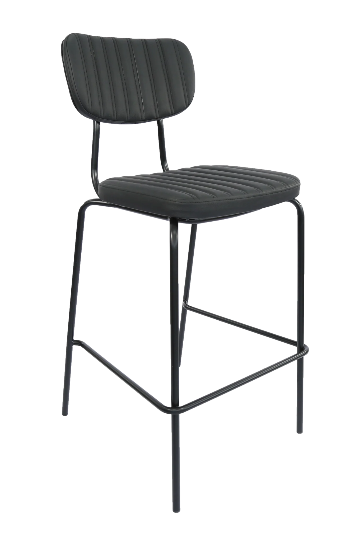 Durafurn Tiramisu Barstool Black Frame Black Vinyl | Office Furniture Designs
