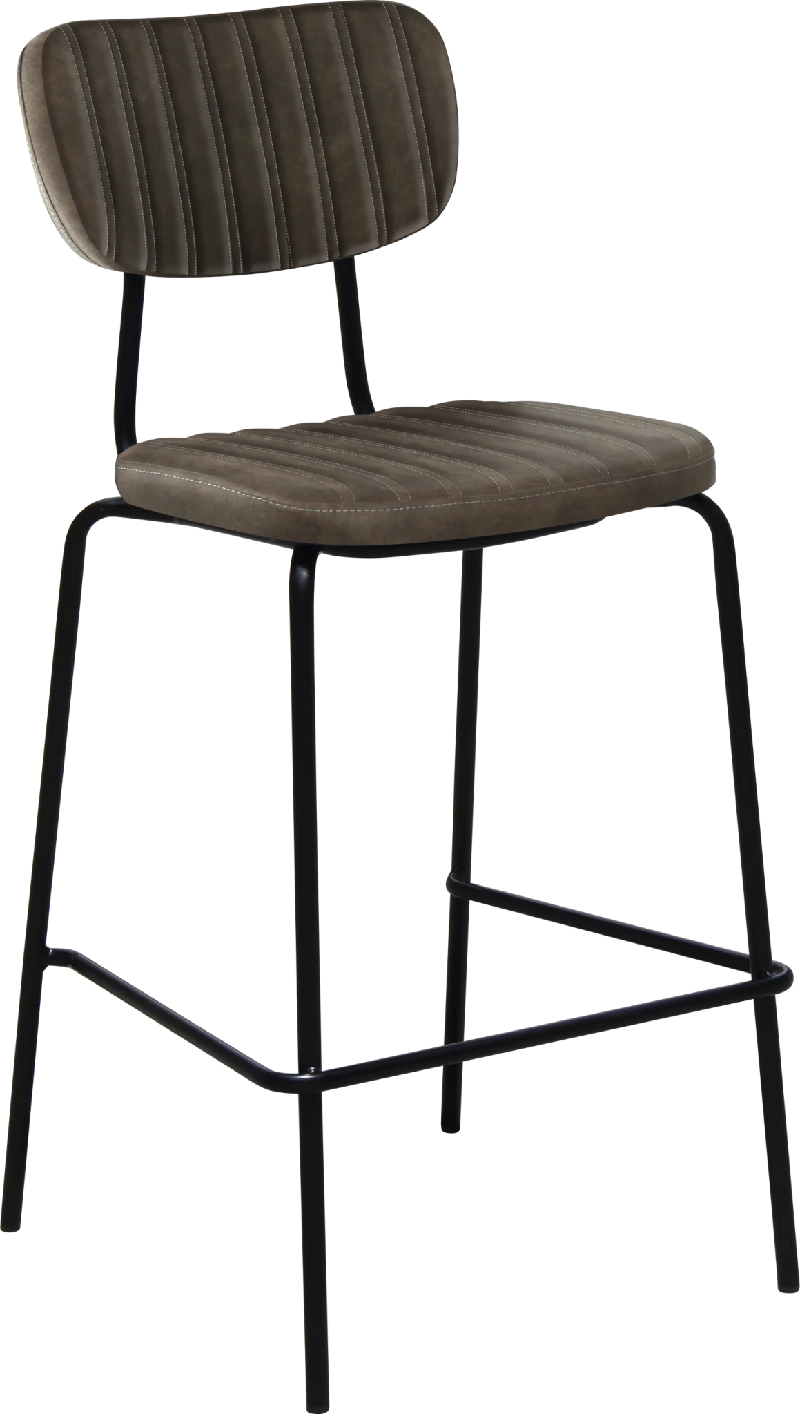 Durafurn Tiramisu Barstool Black Frame Charcoal Fabric | Office Furniture Designs