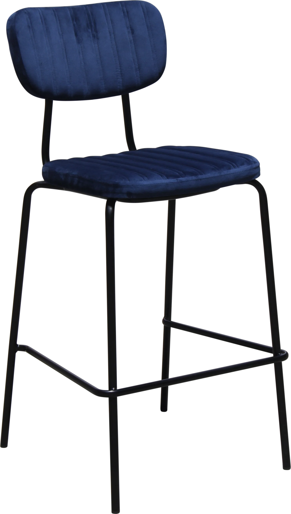Durafurn Tiramisu Barstool Black Frame Denim Velvet | Office Furniture Designs