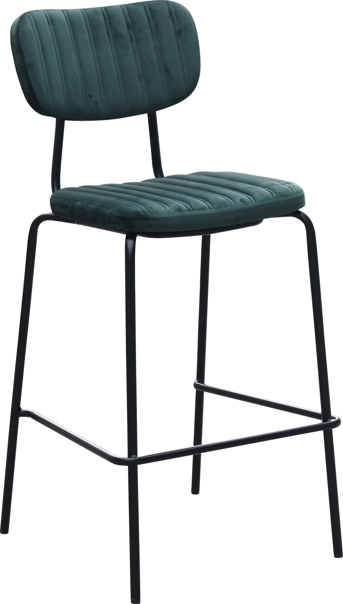 Durafurn Tiramisu Barstool Black Frame Forest Green Velvet | Office Furniture Designs