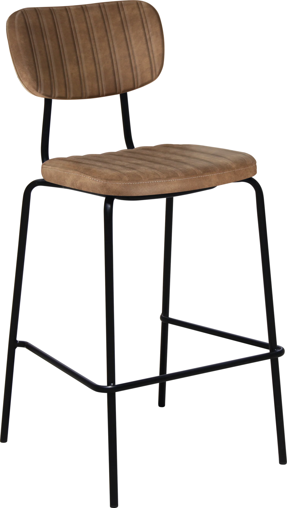 Durafurn Tiramisu Barstool Black Frame Mocha Fabric | Office Furniture Designs