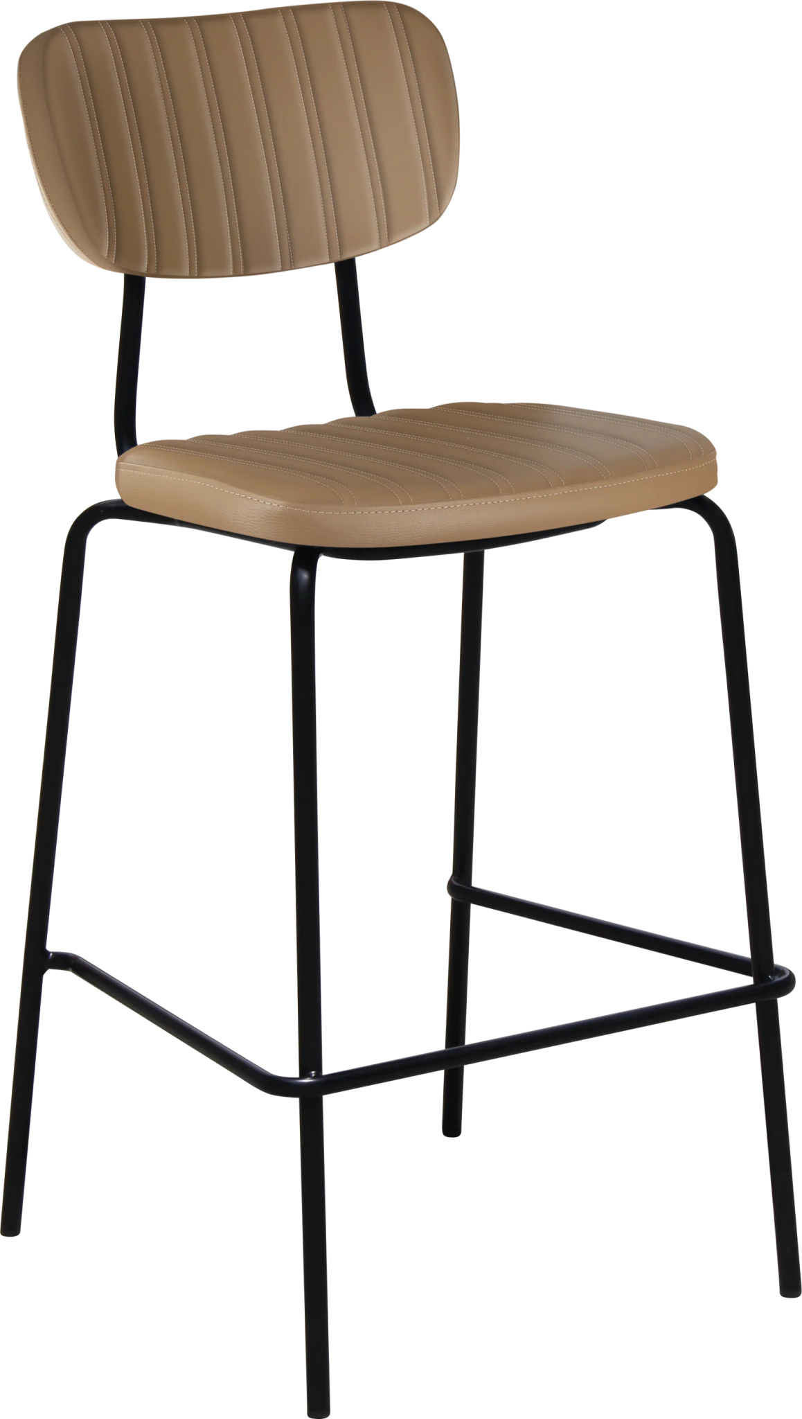Durafurn Tiramisu Barstool Black Frame Taupe Vinyl | Office Furniture Designs